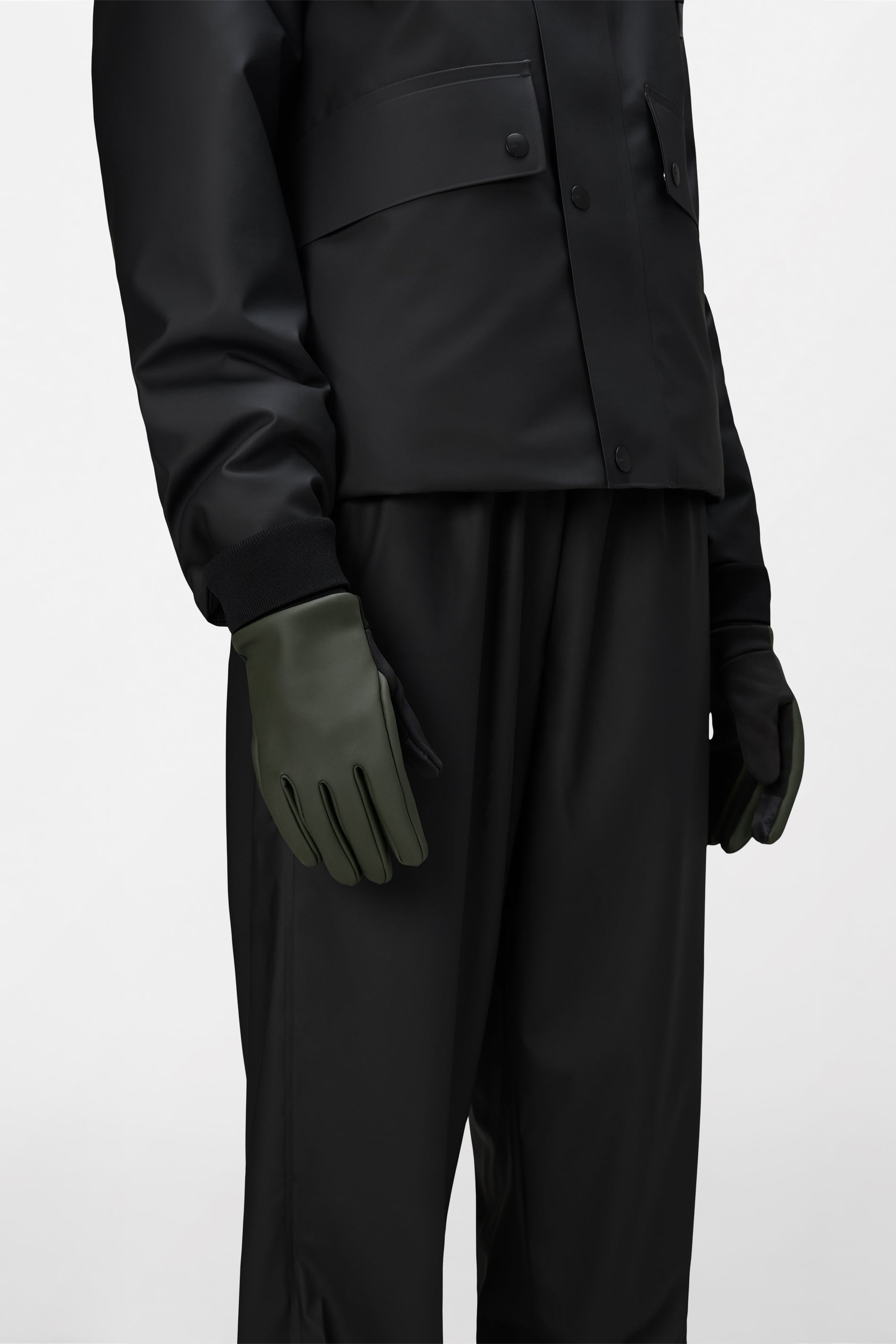 RAINS Gloves Green Gloves & Mittens