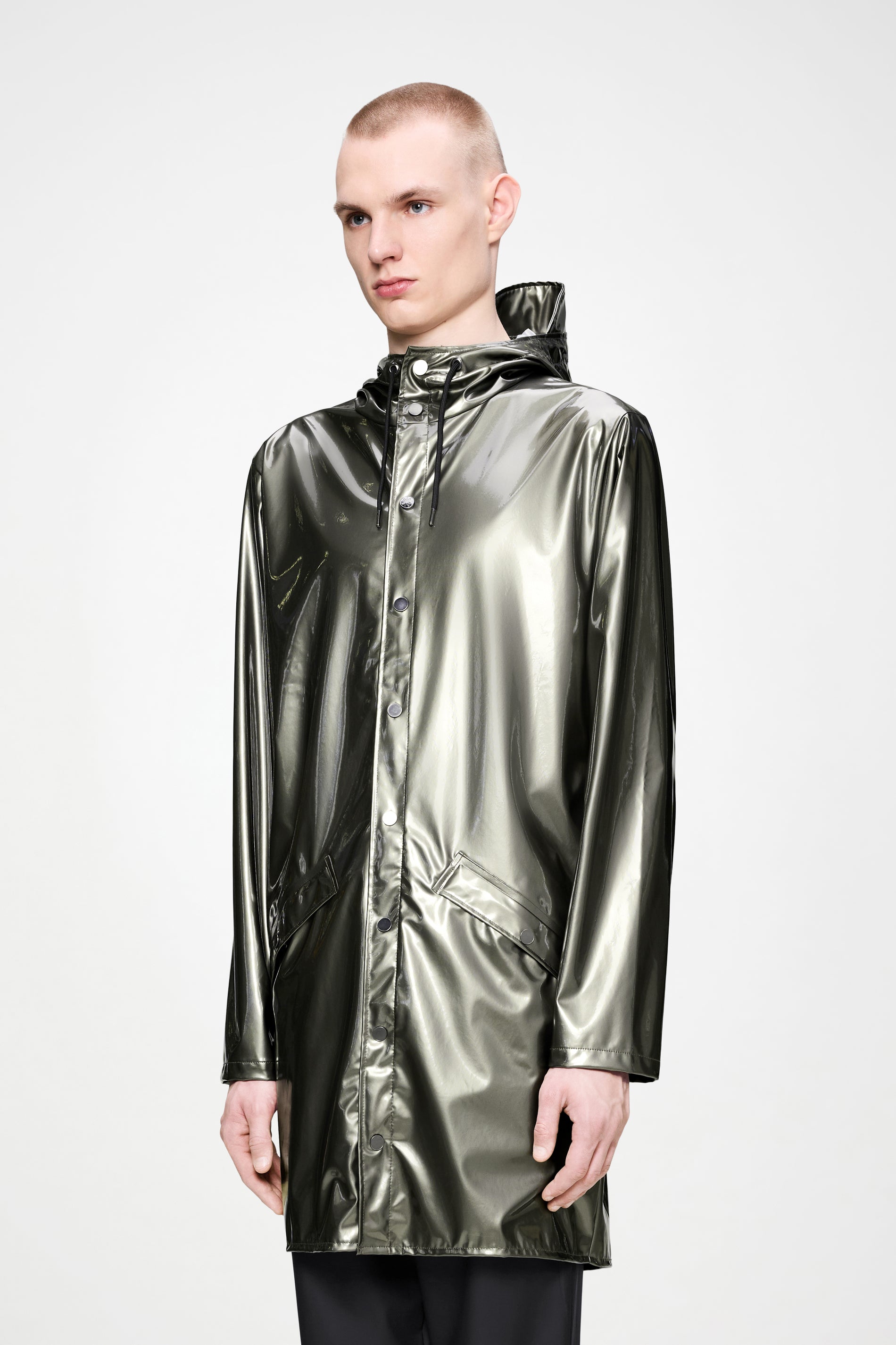 RAINS Long Jacket Raven Jacket