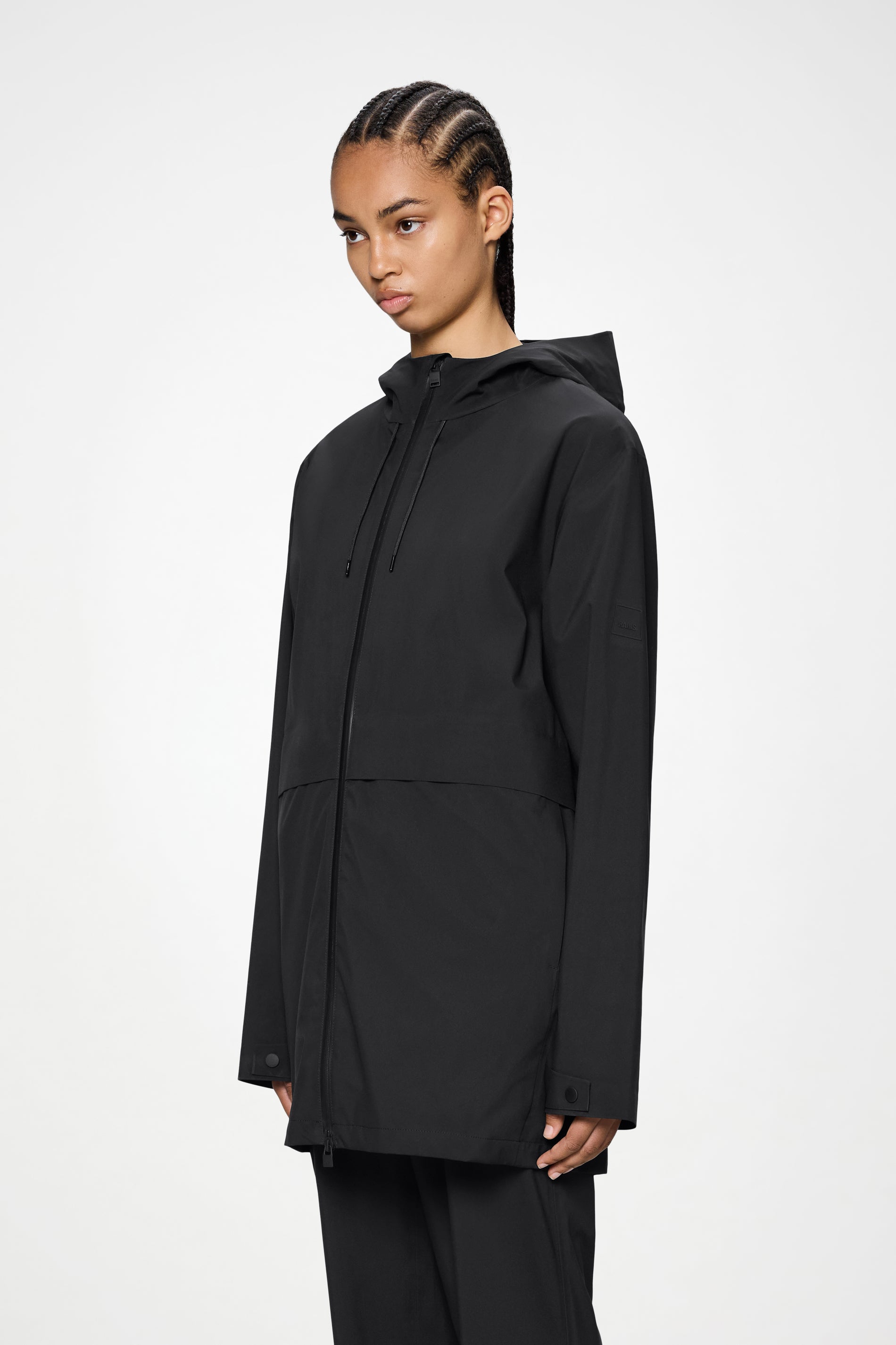RAINS Suva Hardshell Long Jacket Black Jacket