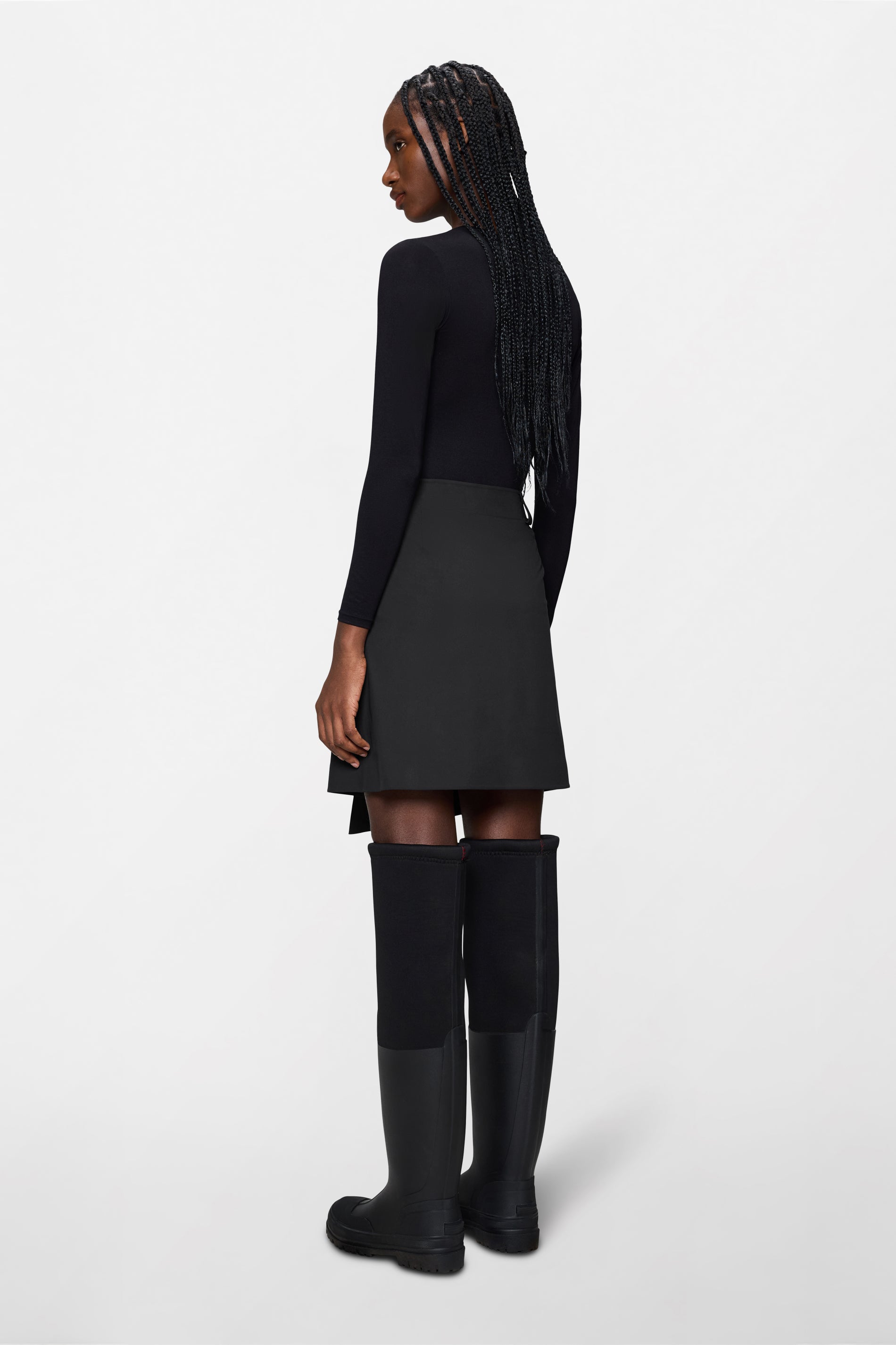 RAINS Suva Hardshell W Skirt Black Skirt