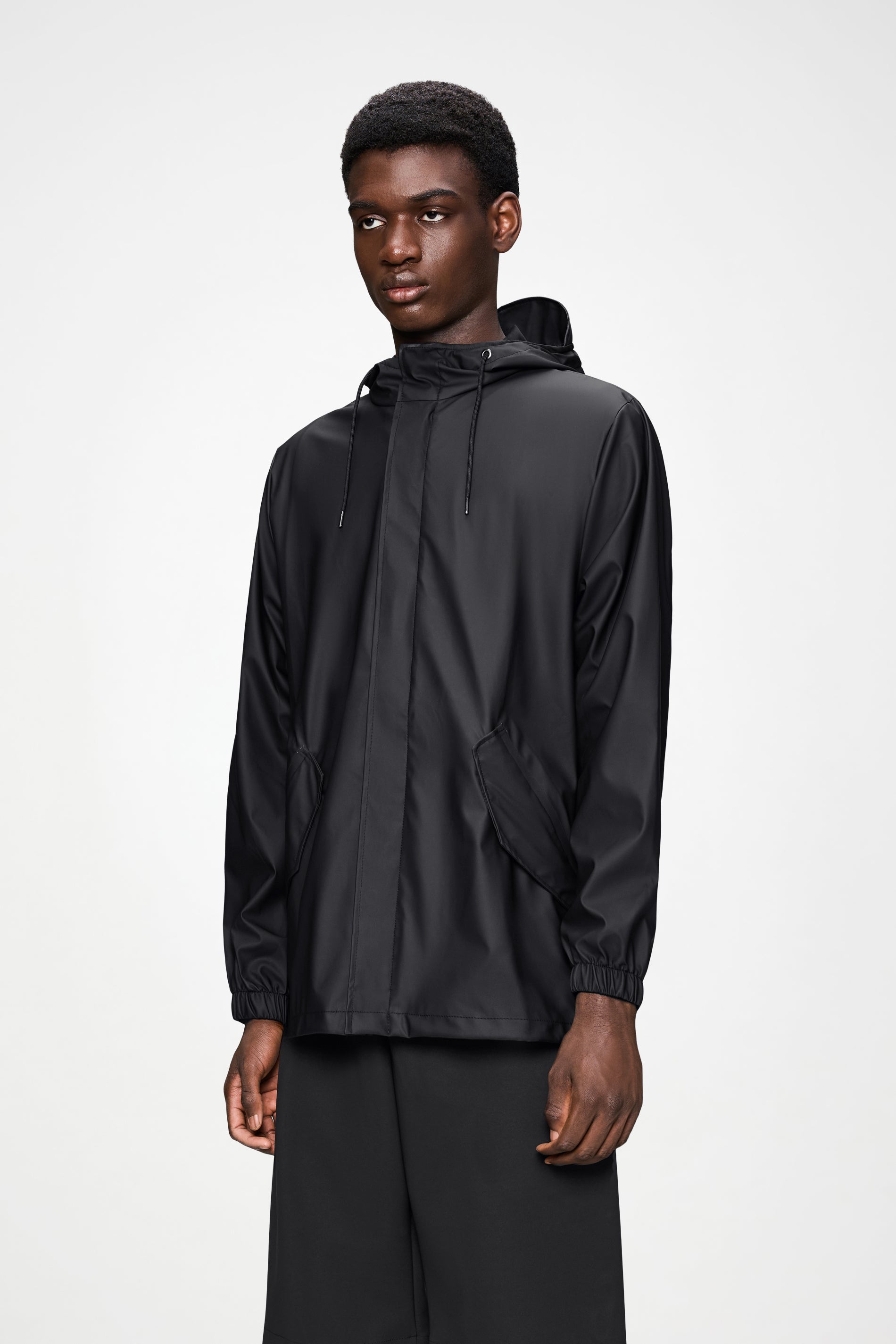 RAINS Fishtail Jacket Black Jacket