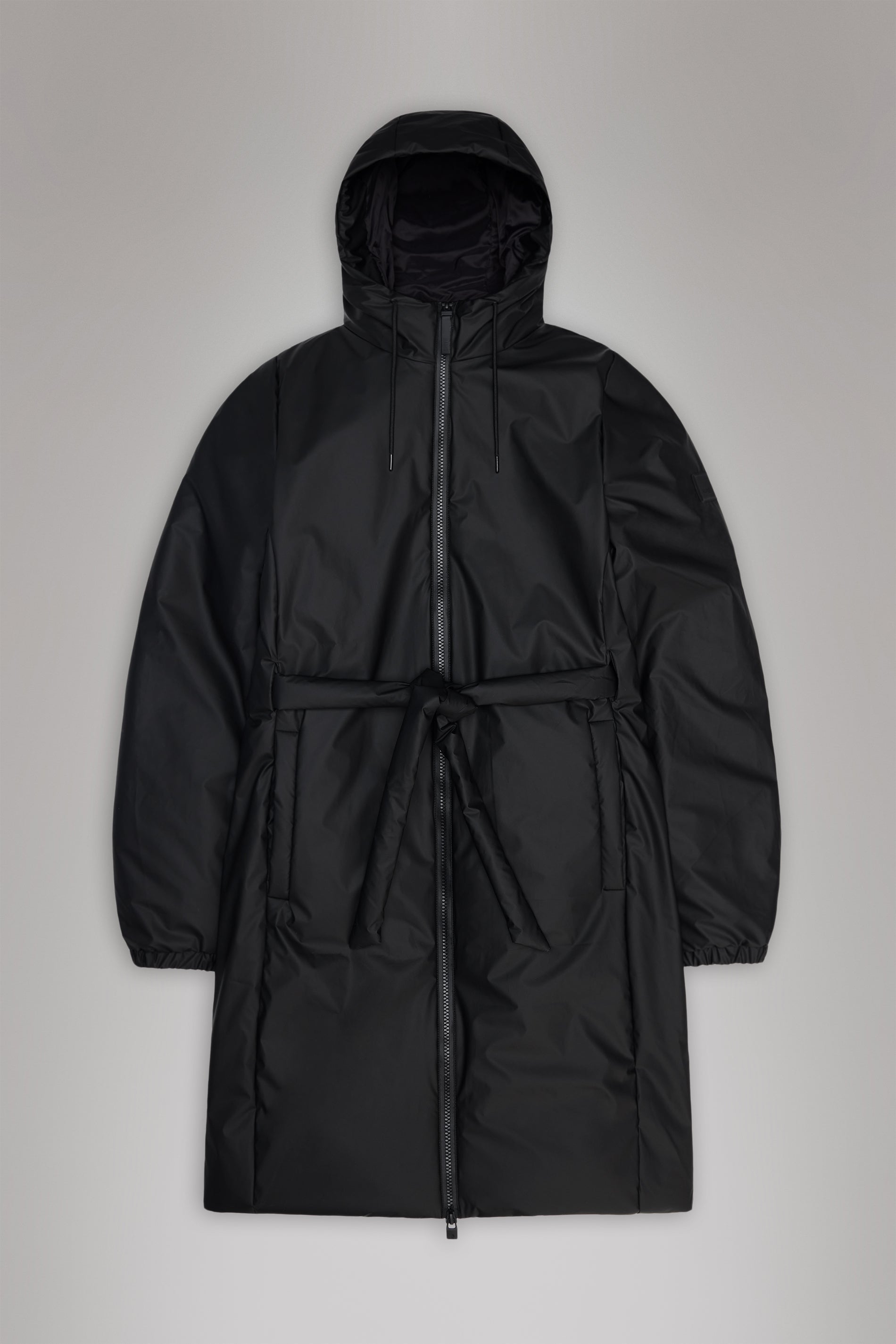 RAINS Lohja Long Insulated Curve Jacket Black Jacket