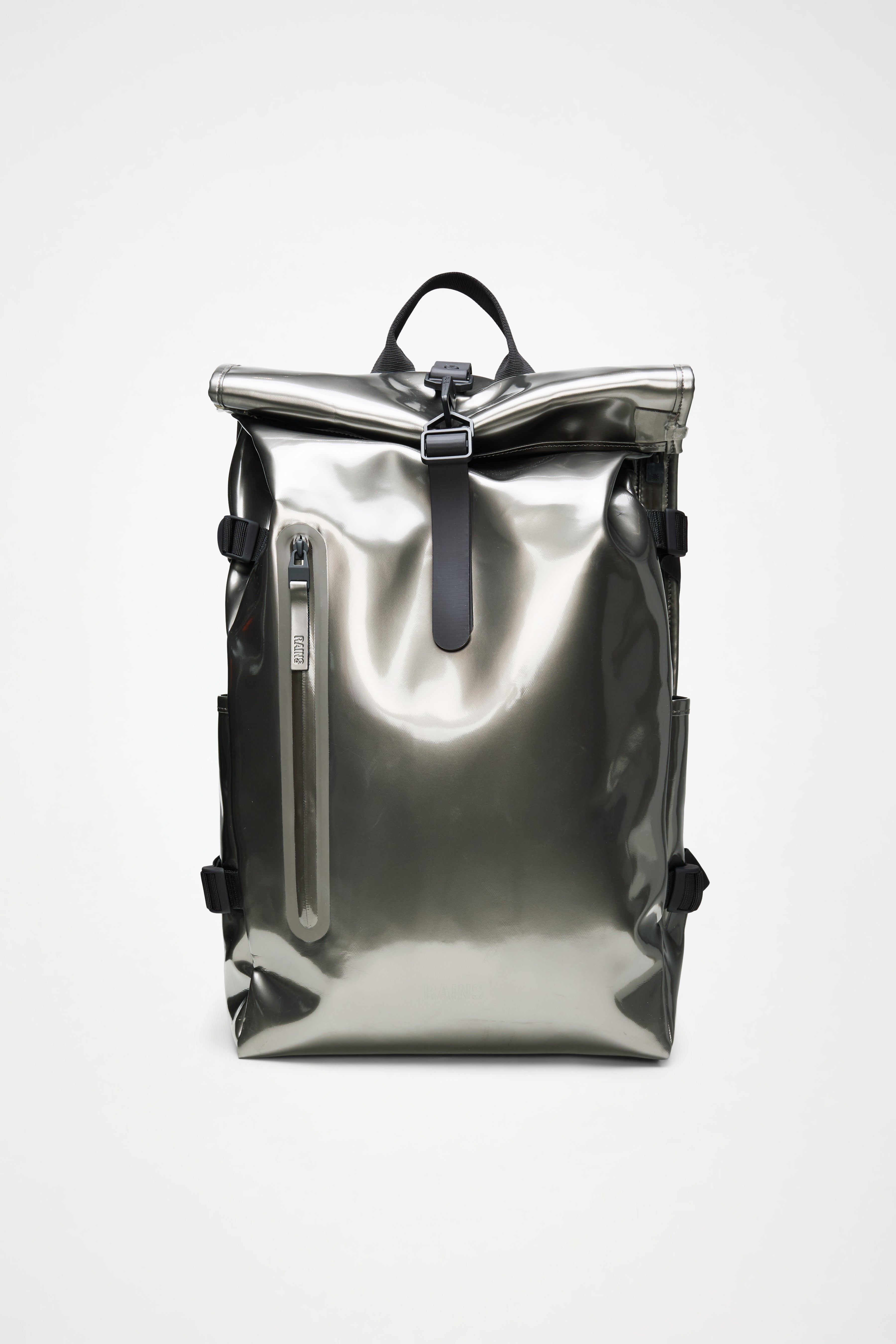 RAINS Rolltop Rucksack Large Raven 23L H63 x D14 x W32 cm Backpack