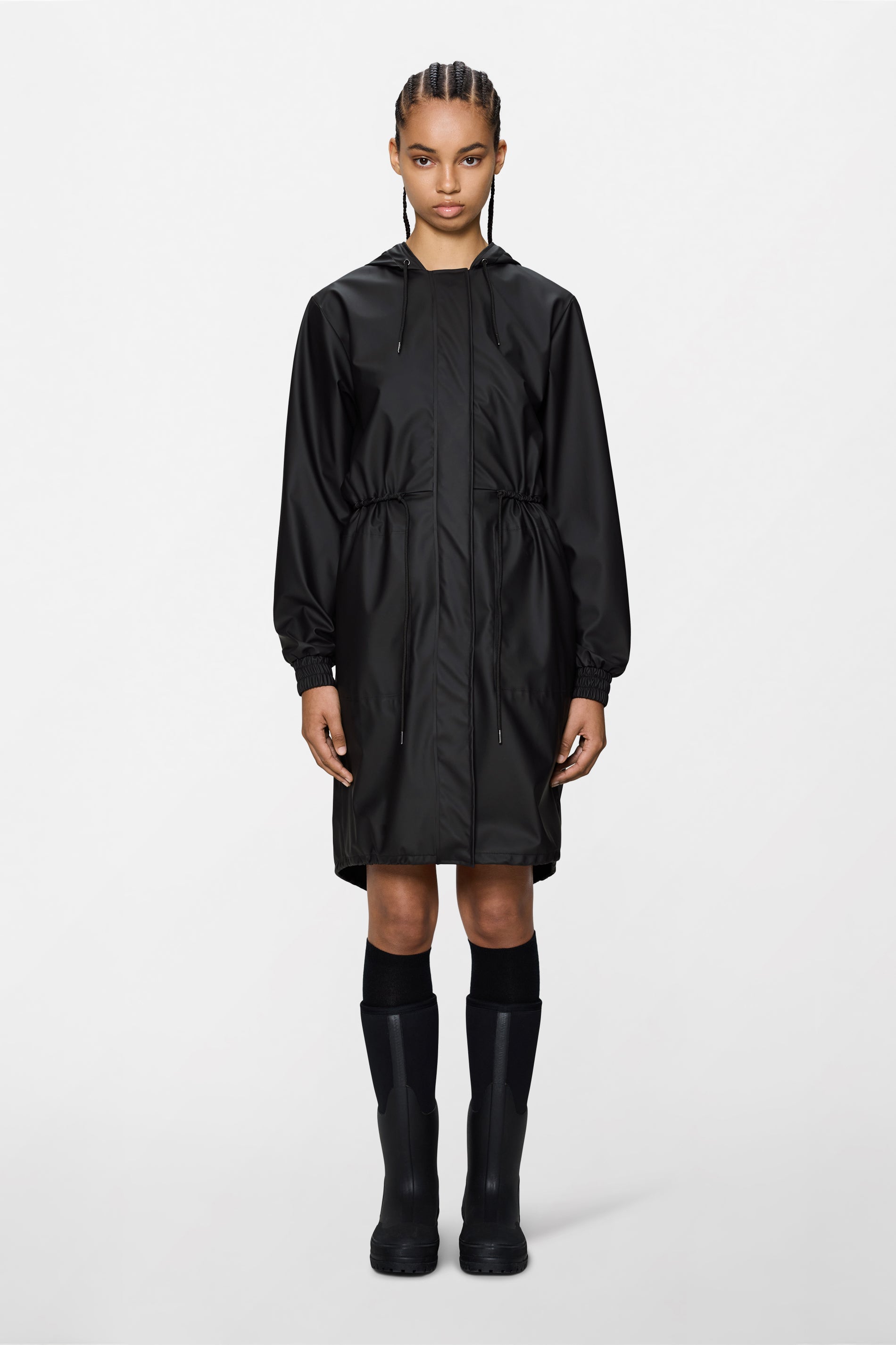 RAINS String W Parka Black Jacket