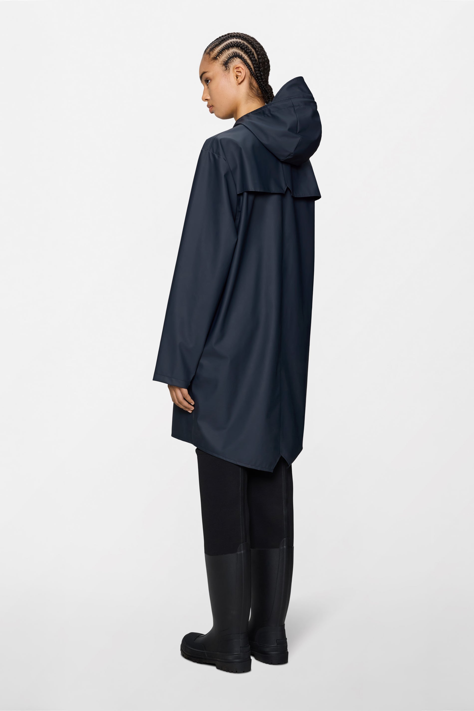 RAINS Long Jacket Navy Jacket