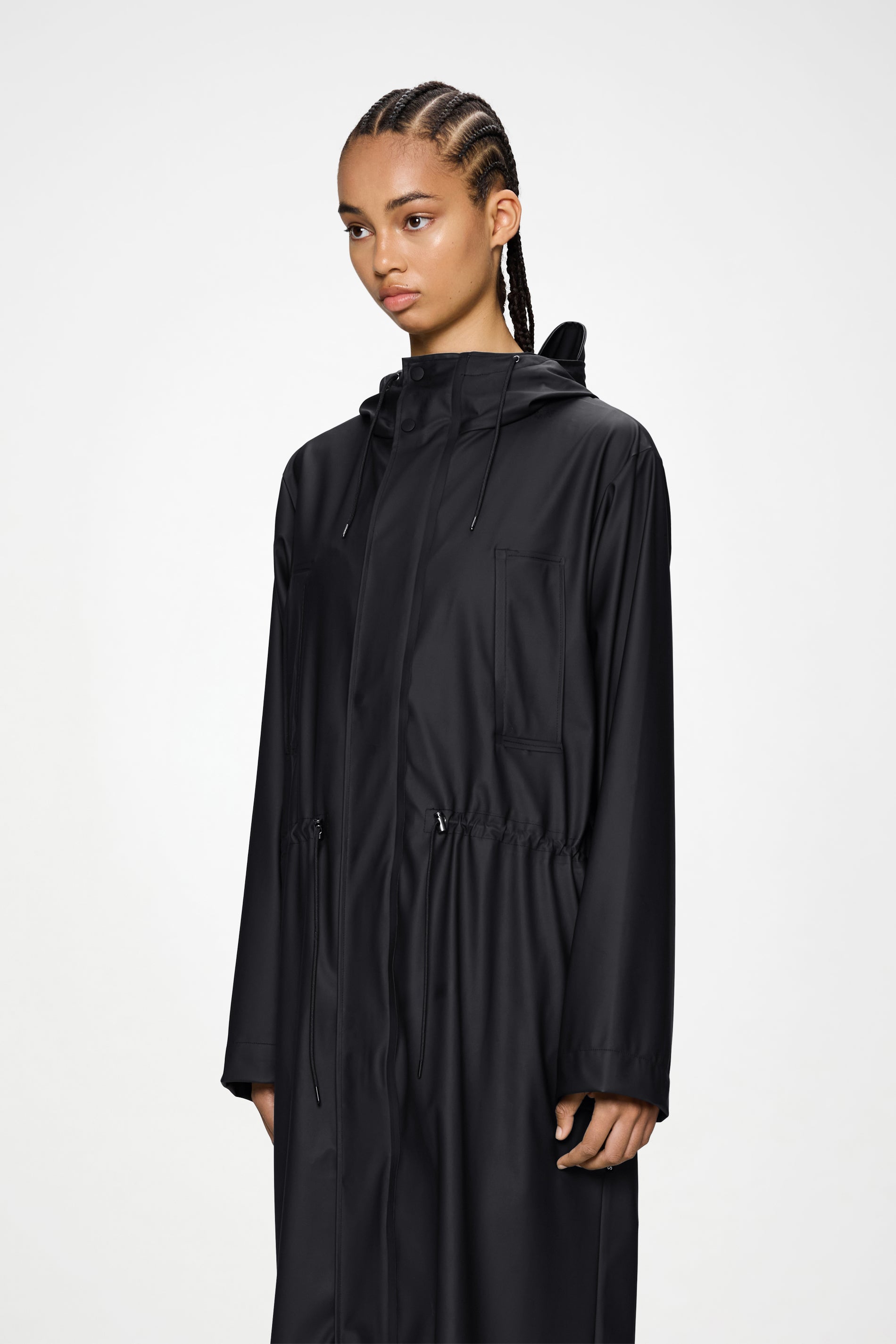 RAINS Bold Longest Jacket Black Jacket
