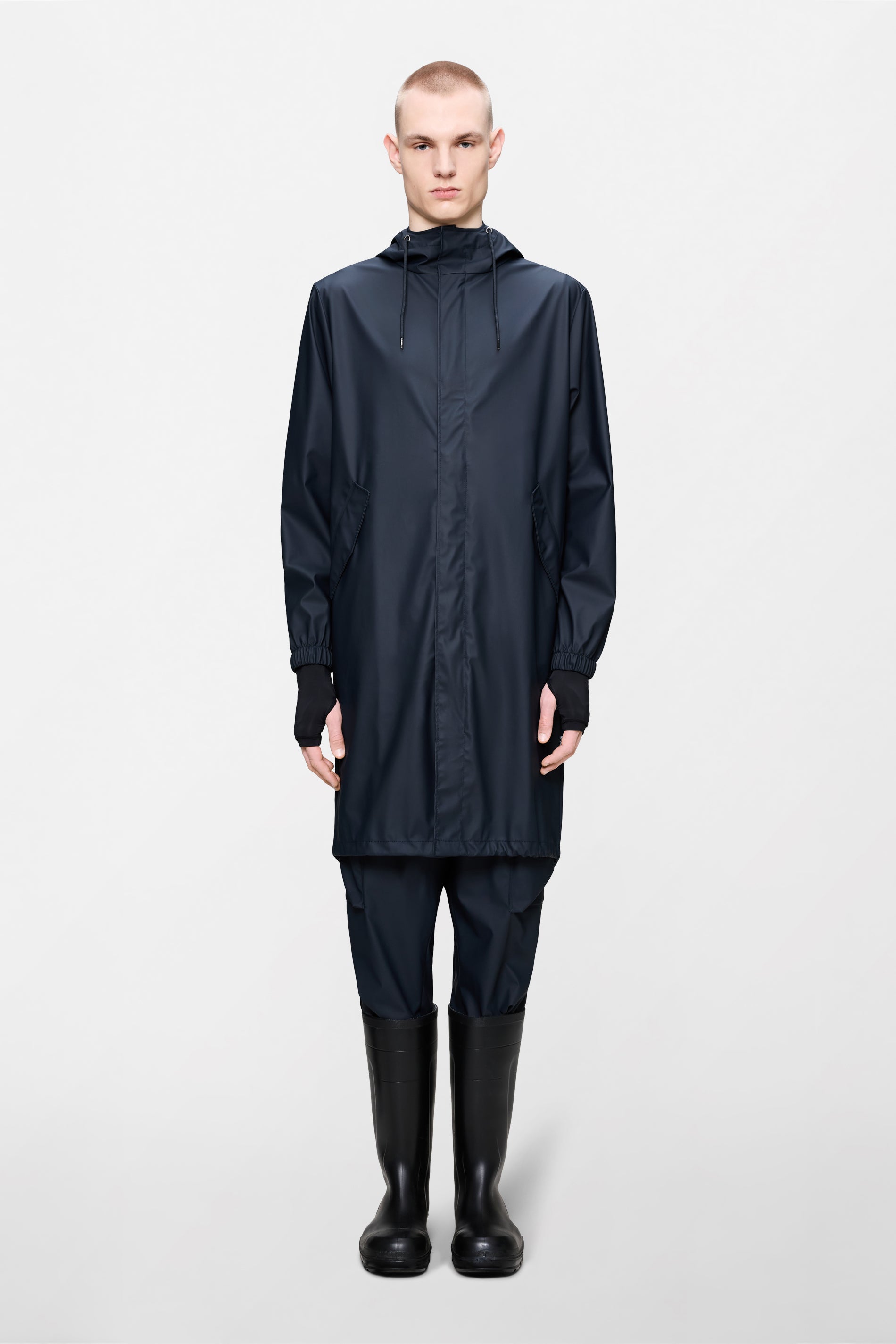 RAINS Fishtail Parka Navy Jacket