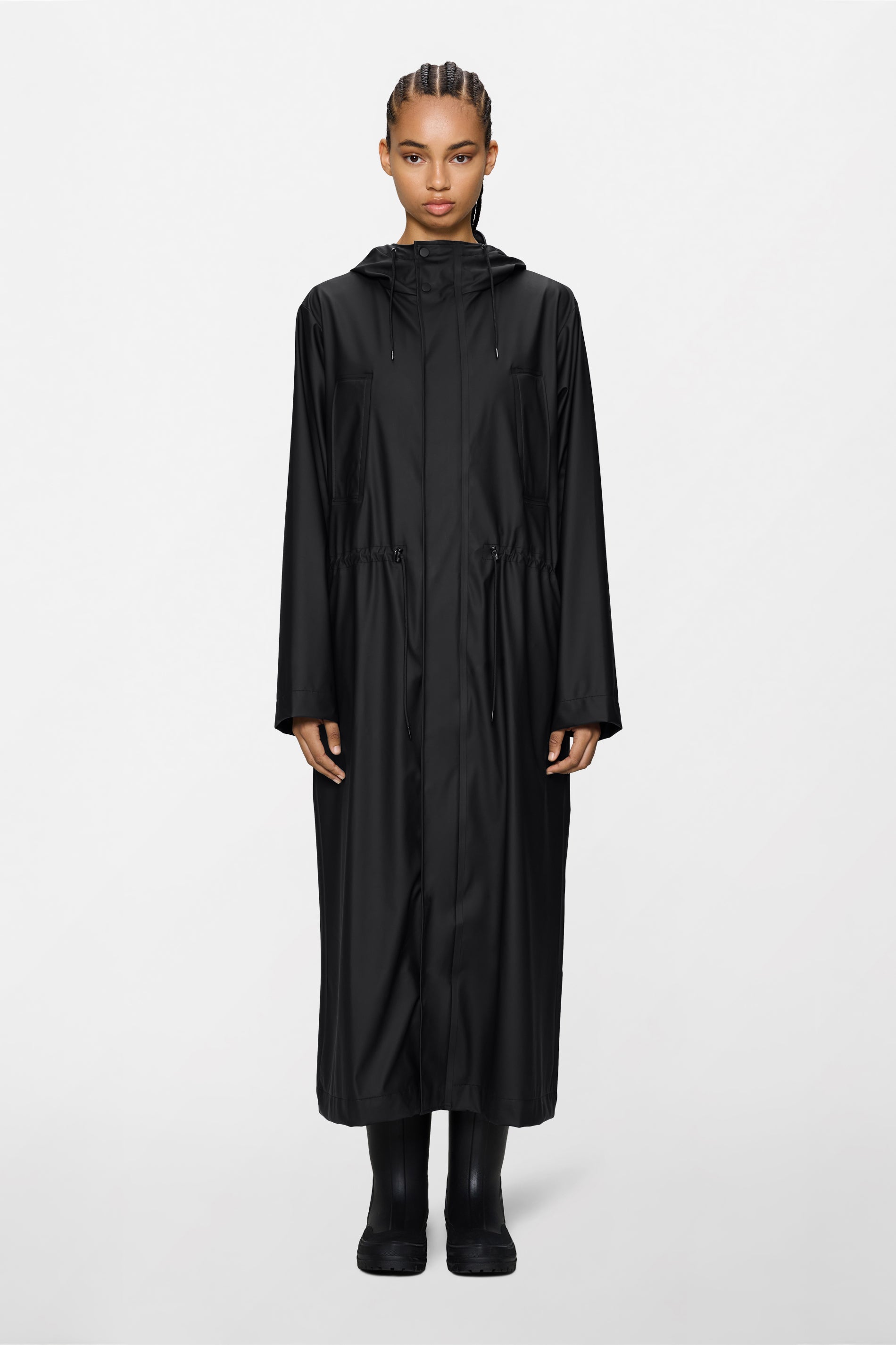 RAINS Bold Longest Jacket Black Jacket