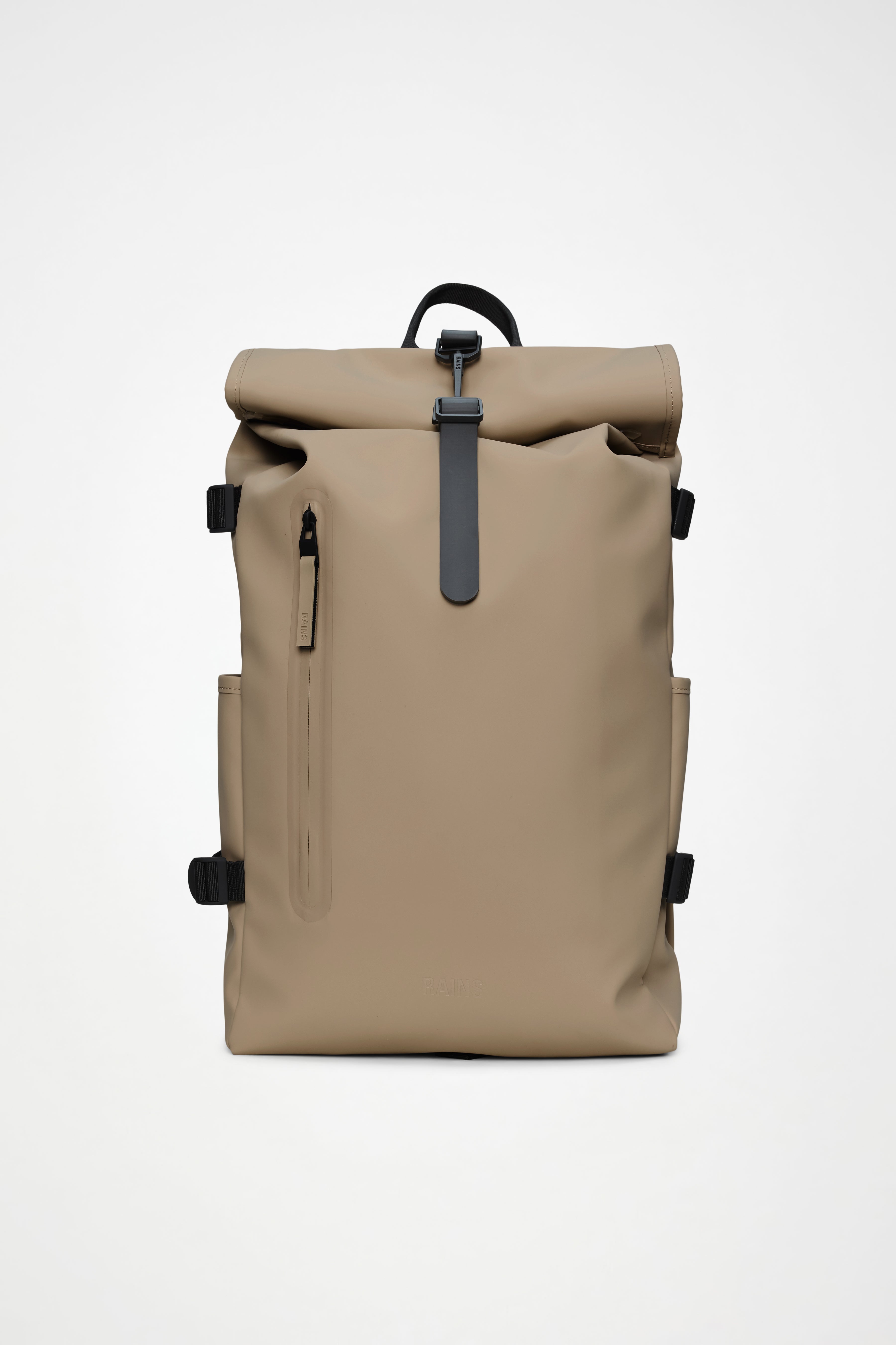RAINS Rolltop Rucksack Large Beige 23L H63 x D14 x W32 cm Backpack