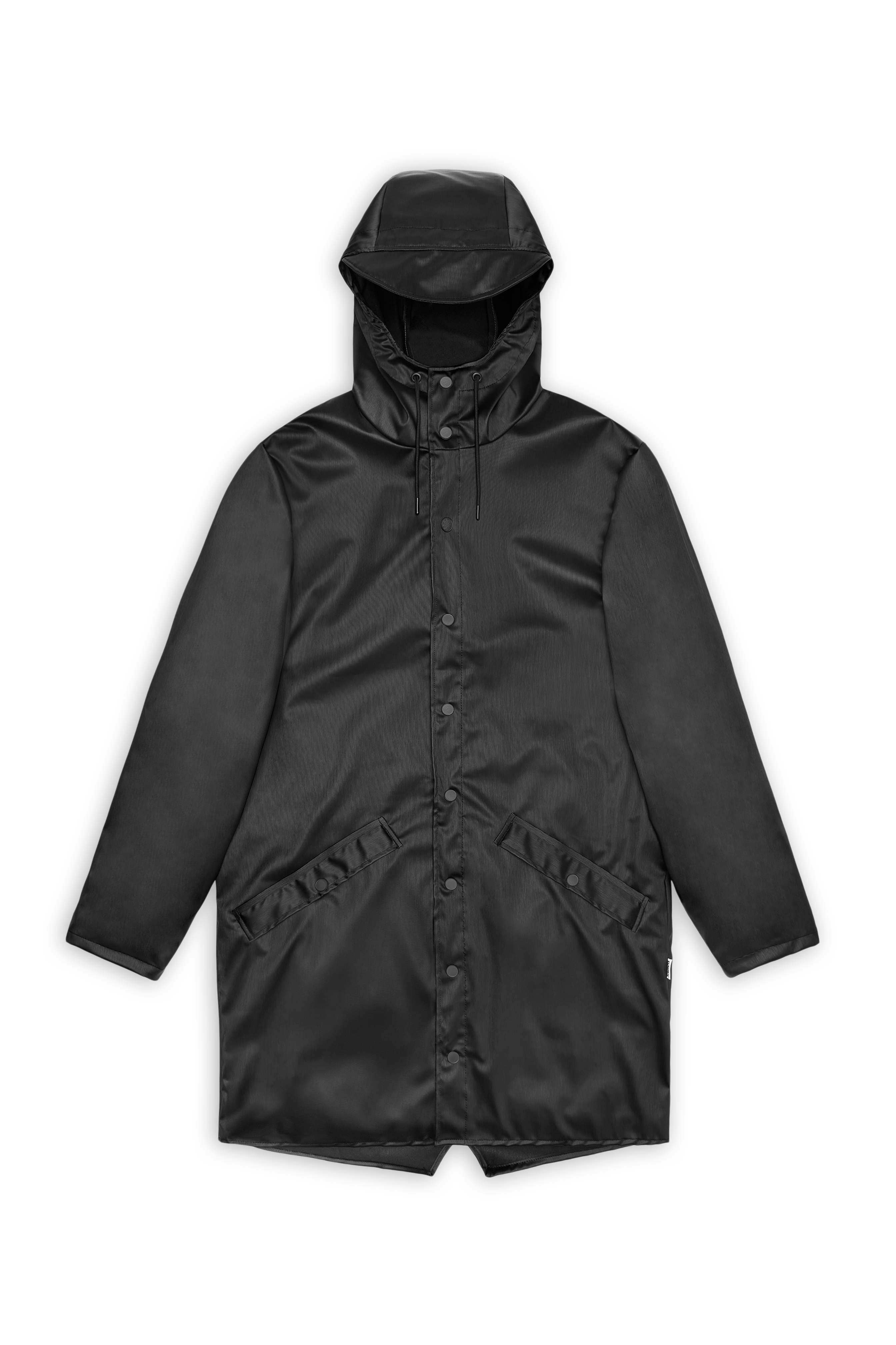 RAINS Long Jacket Black Grain Jacket