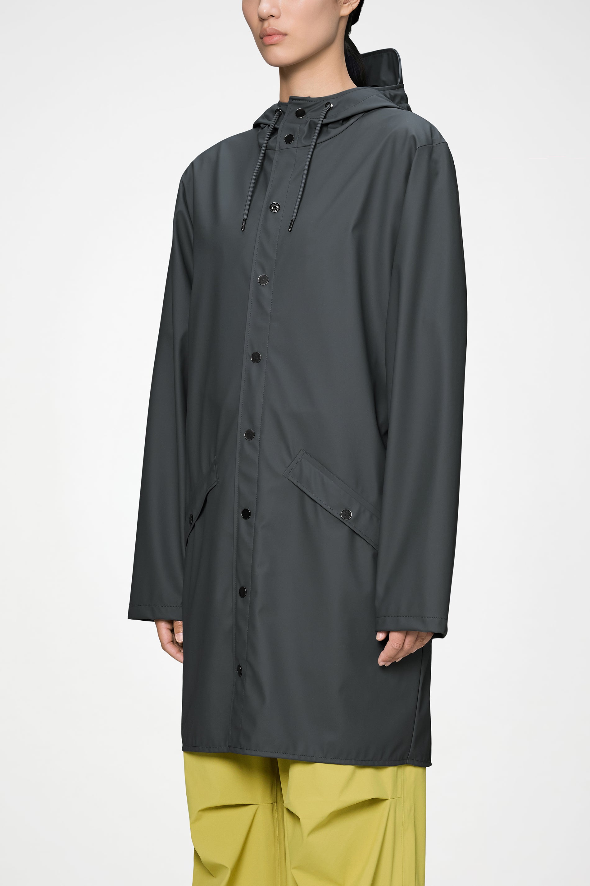 RAINS Long Jacket Dark Grey Jacket
