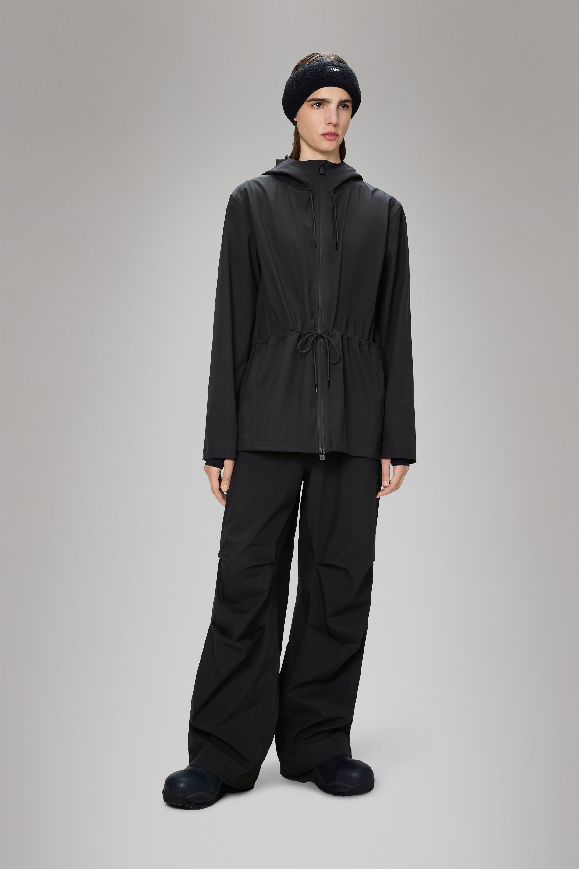 RAINS Suva Hardshell String W Jacket Black Jacket