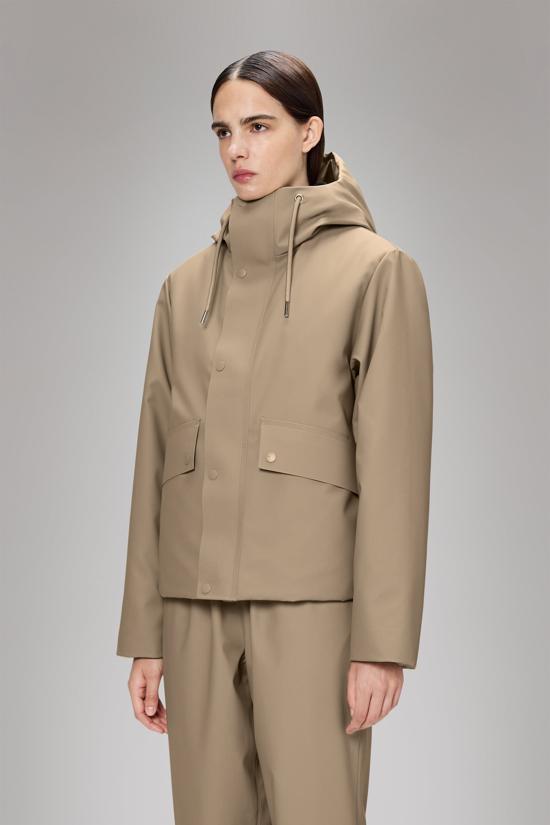 RAINS Nome Short W Parka Beige Jacket