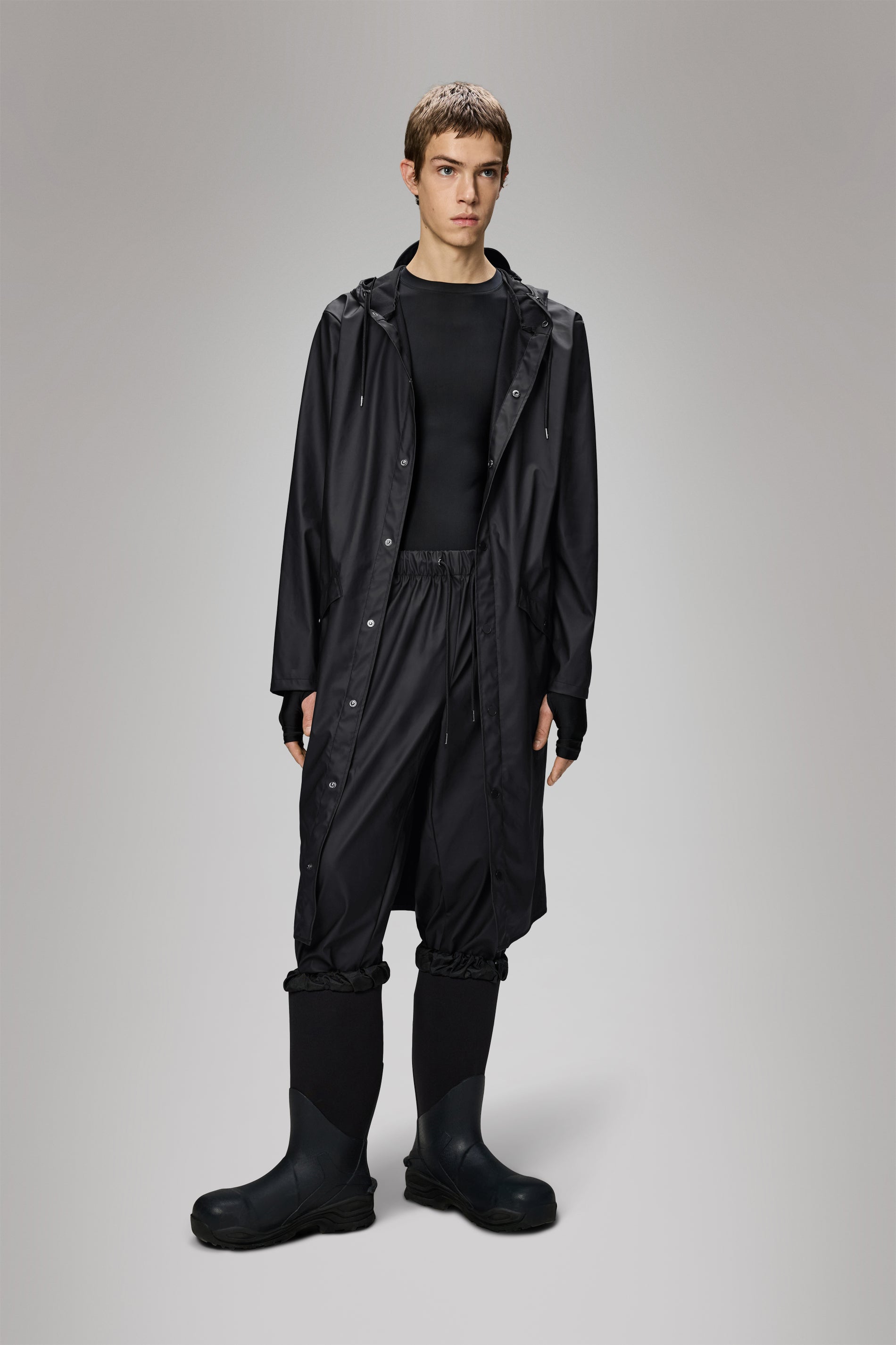 RAINS Longer Jacket Black Jacket