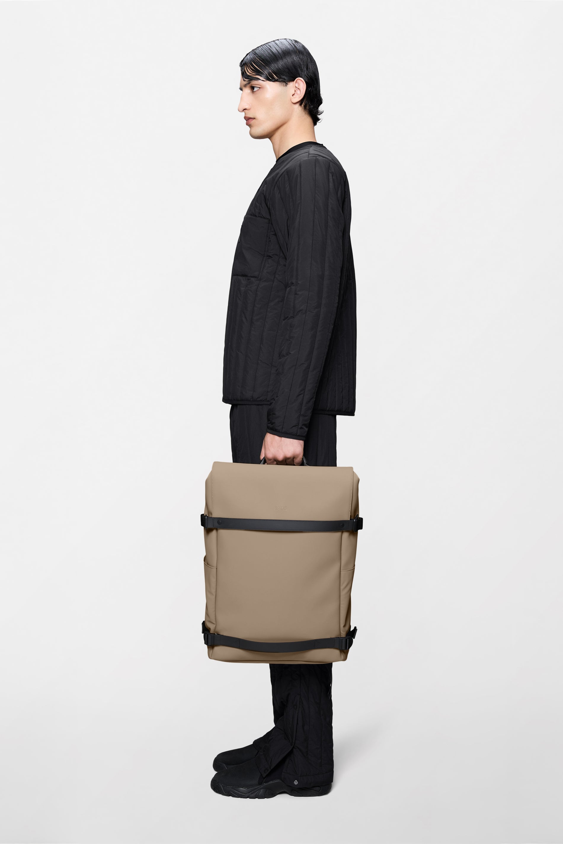 RAINS OTG Backpack Beige Backpack