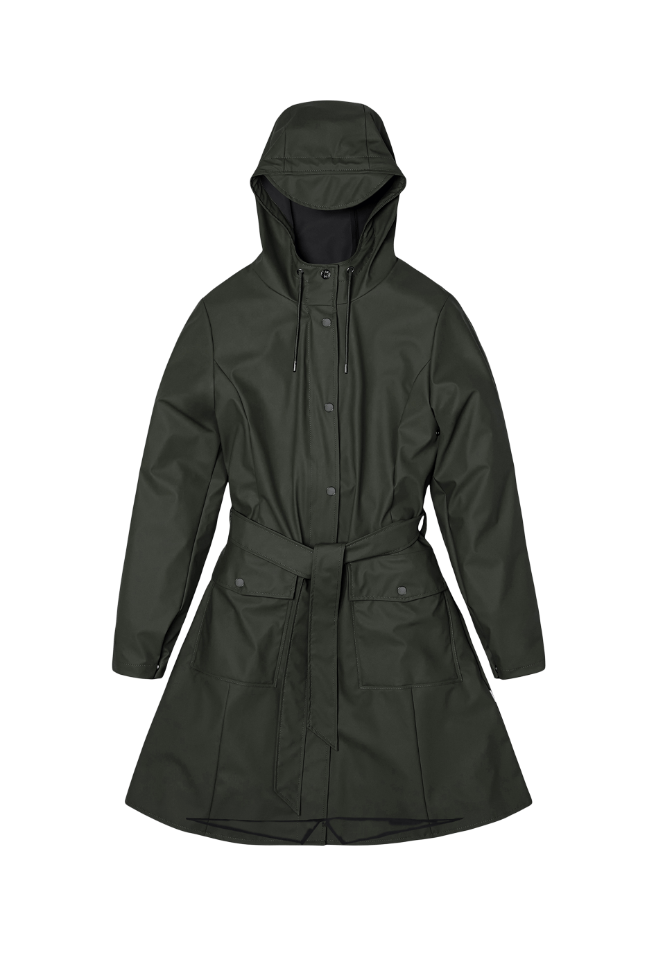 RAINS Curve Long Jacket
Green Jacket