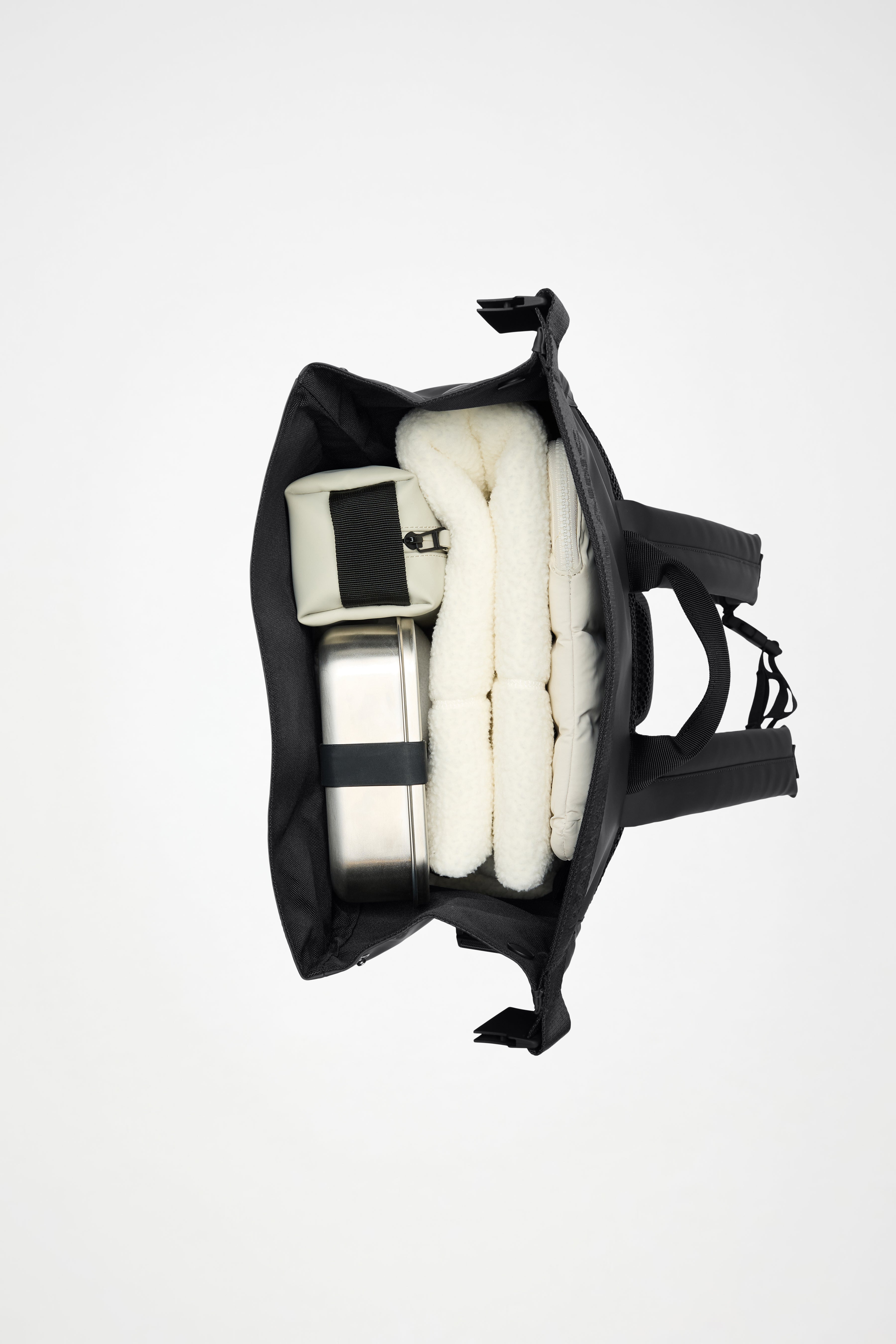 RAINS Trail Mountaineer Rolltop Black Backpack