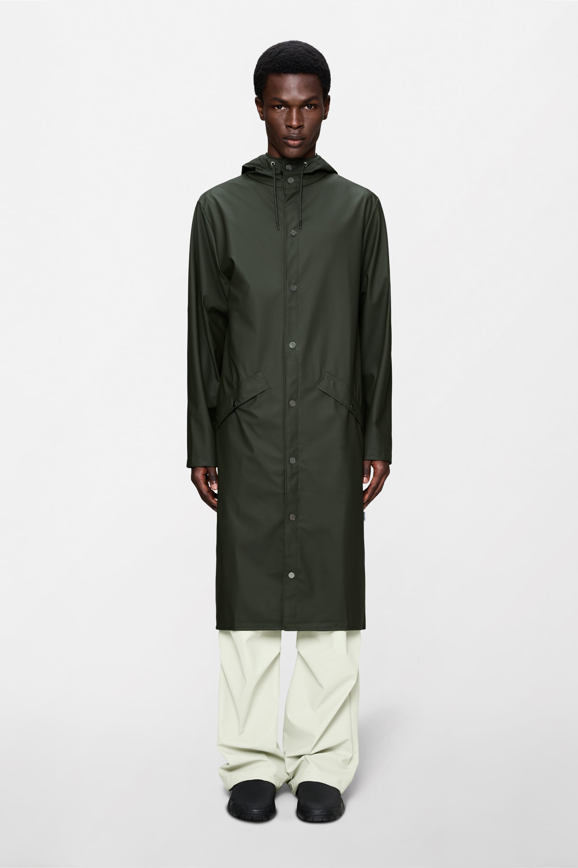 RAINS Longer Jacket Green Jacket