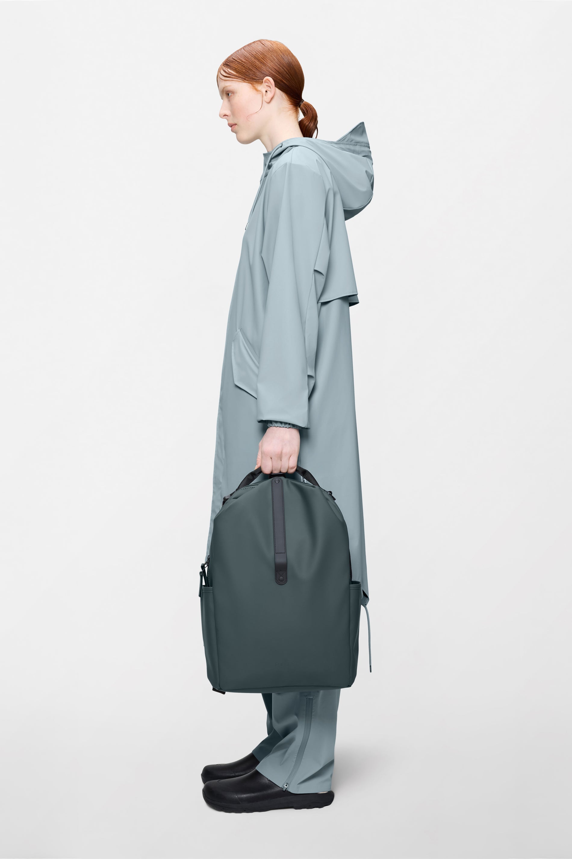 RAINS Clip Front Backpack Dark Grey Backpack