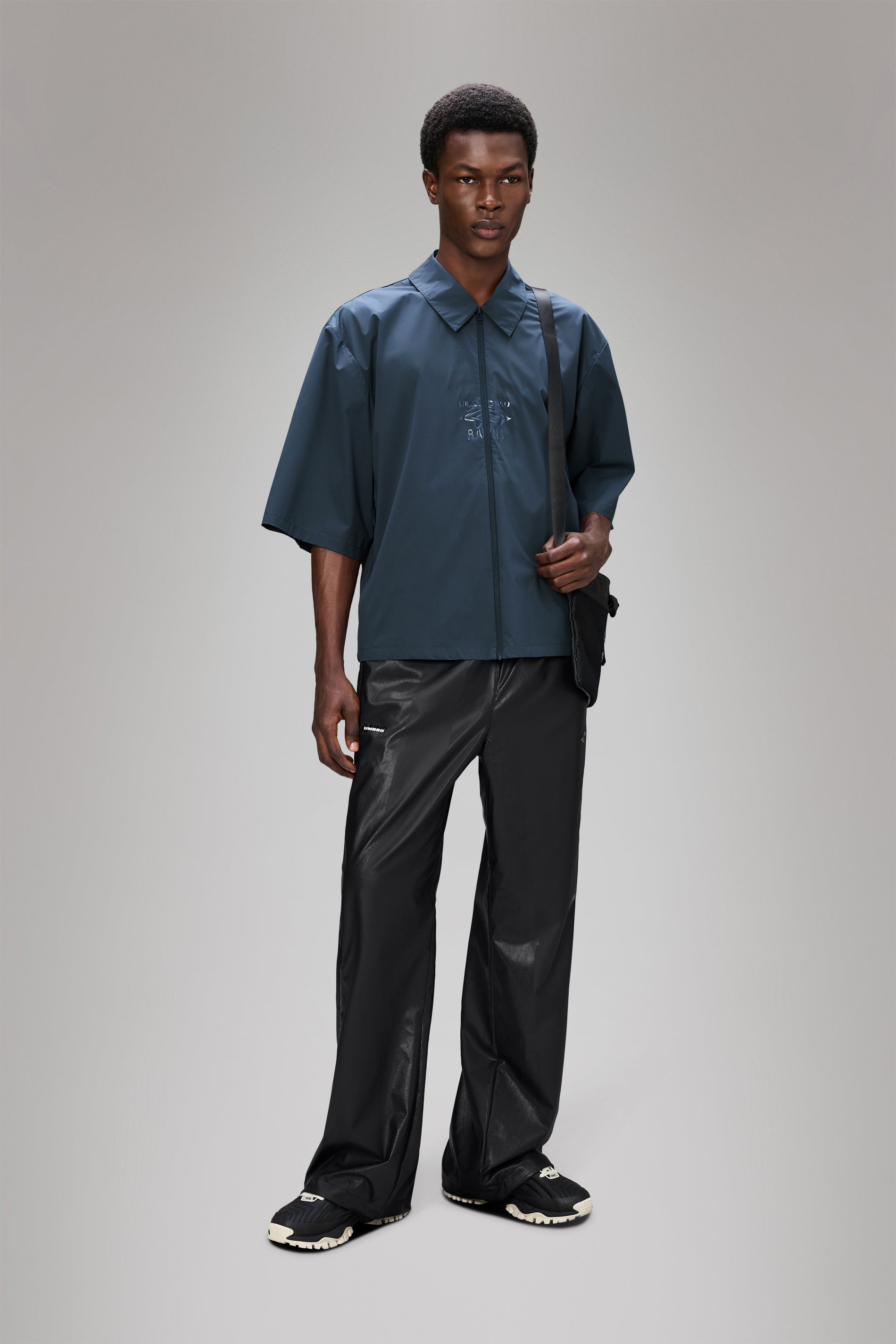 RAINS Rains x Umbro Drill Overshirt Major Blue Short Sleeve