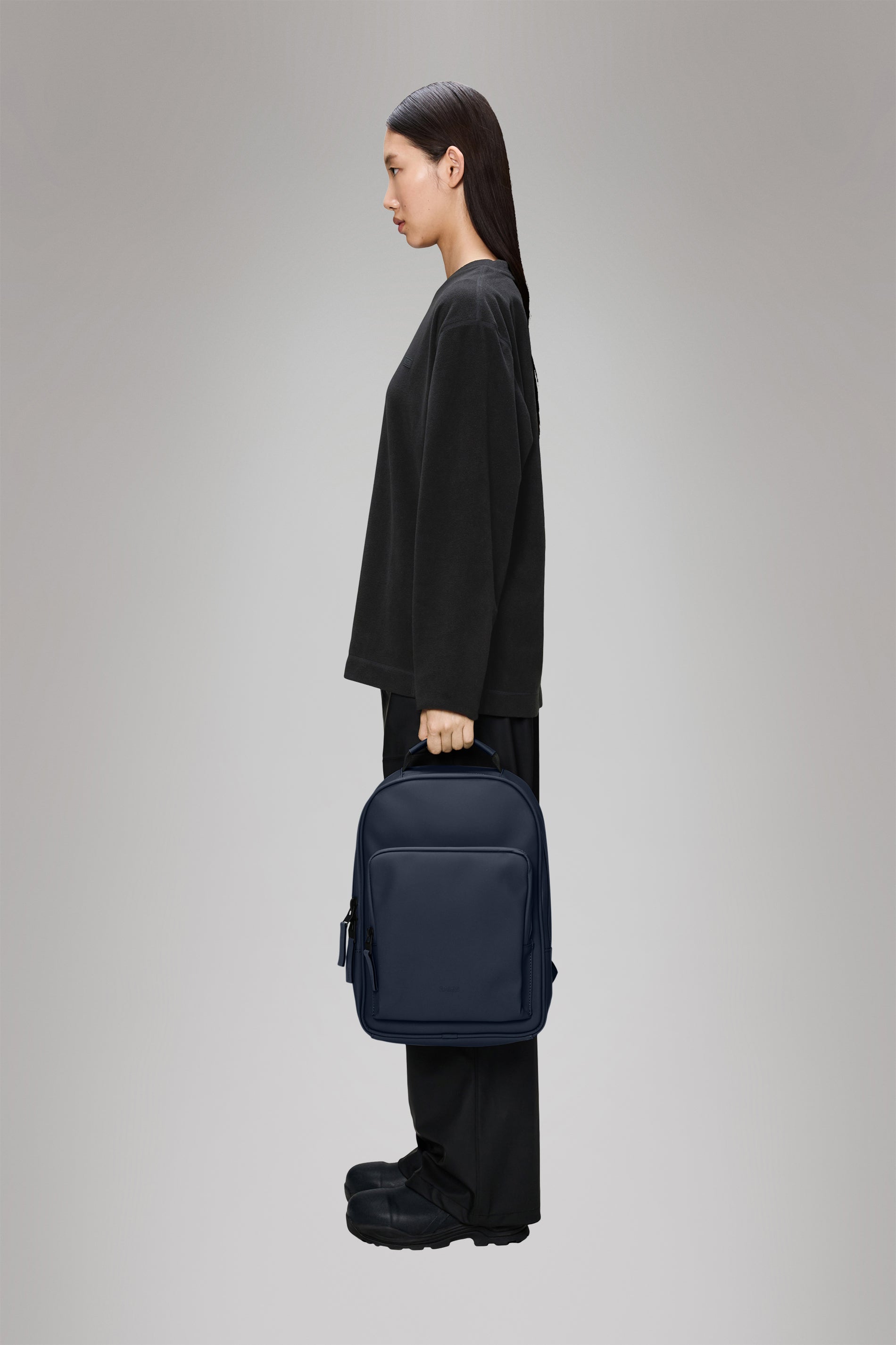 RAINS Book Daypack Navy Backpack