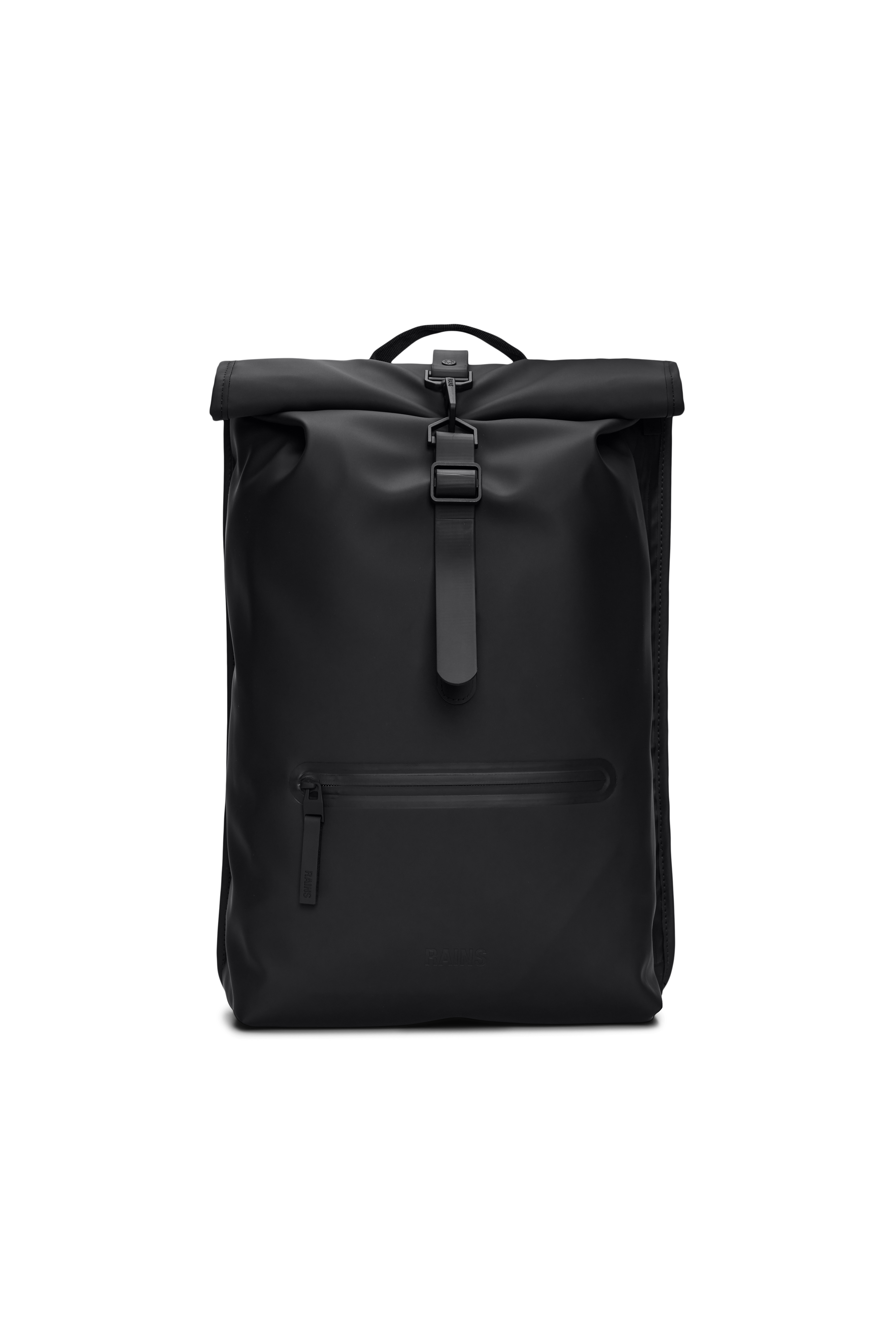 RAINS Rolltop Rucksack Black 19L H48 x D11 x W32 cm Backpack