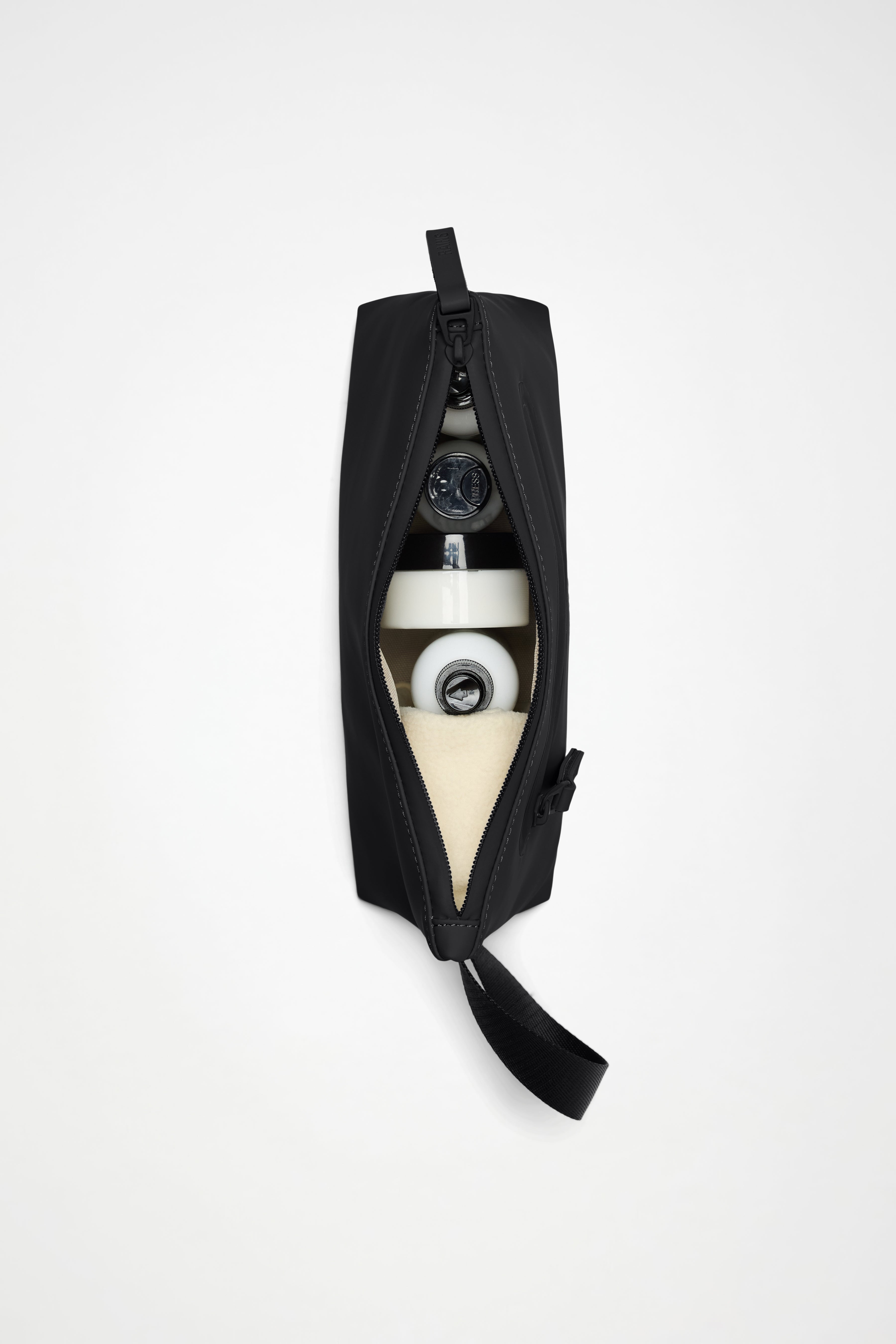 RAINS 2 Zip Cosmetic Bag Large Black 3.50L H17 x D8 x W25 cm Wash Bag