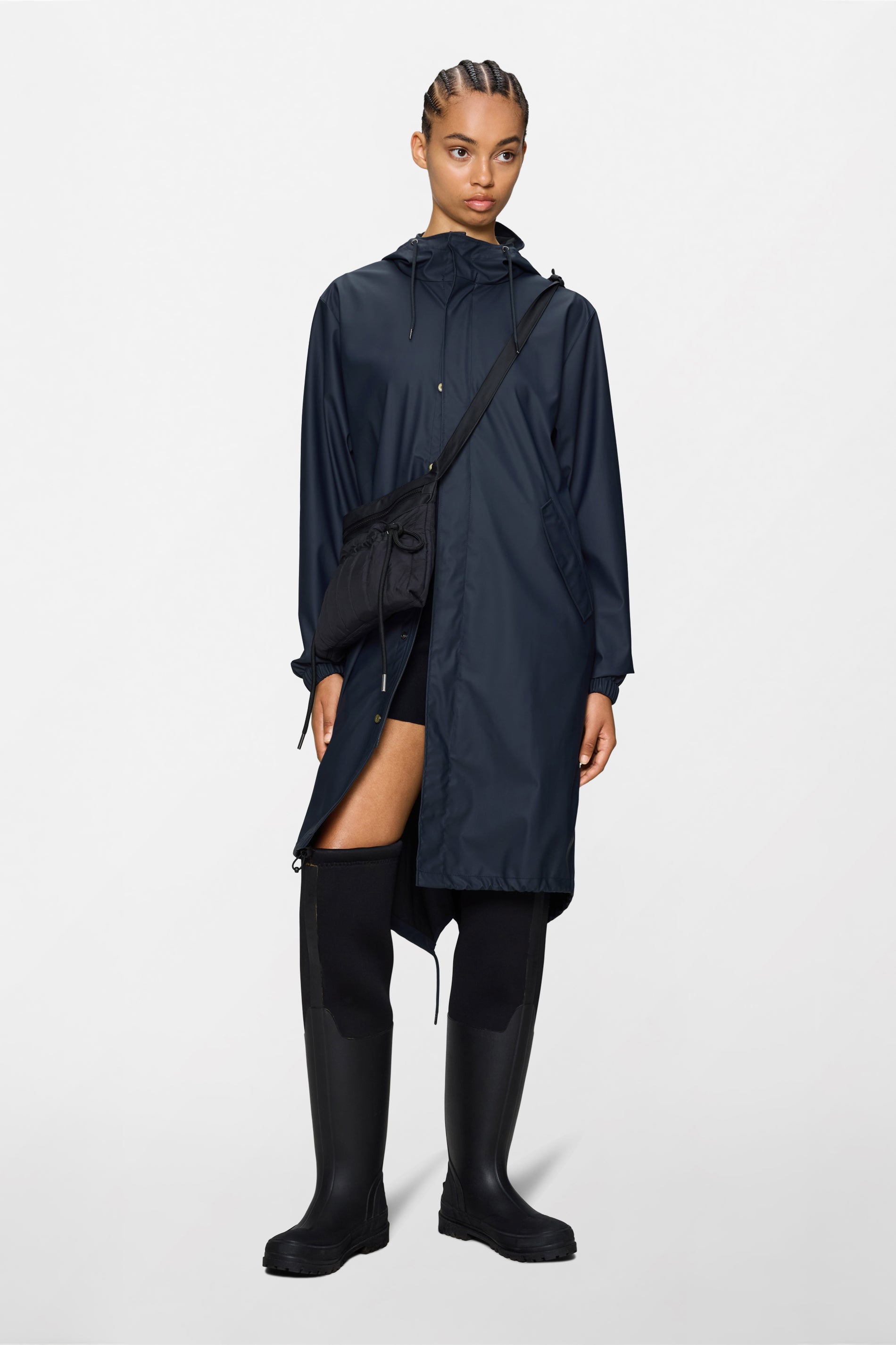 RAINS Fishtail Parka Navy Jacket