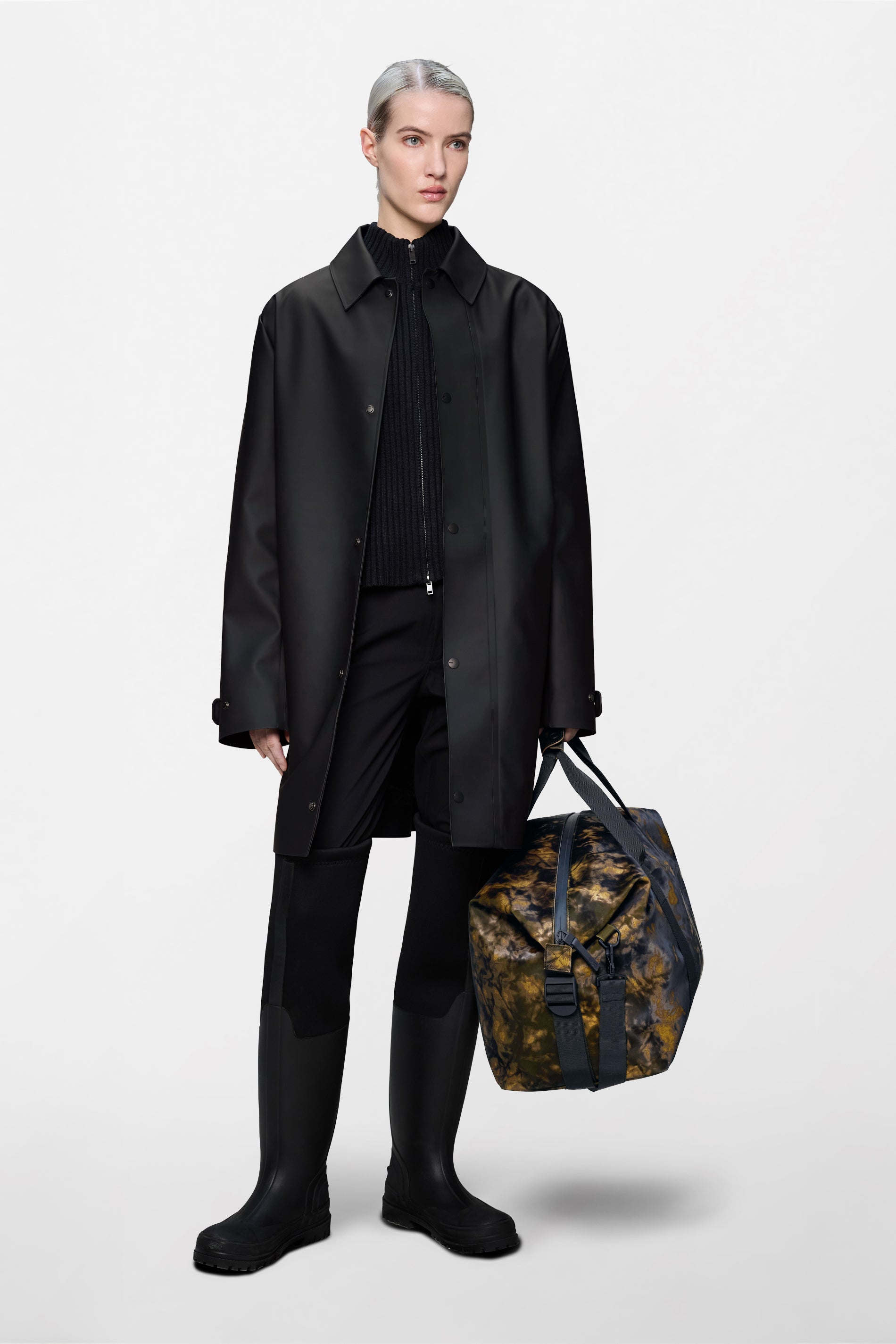 RAINS Nara Long Jacket Black Jacket