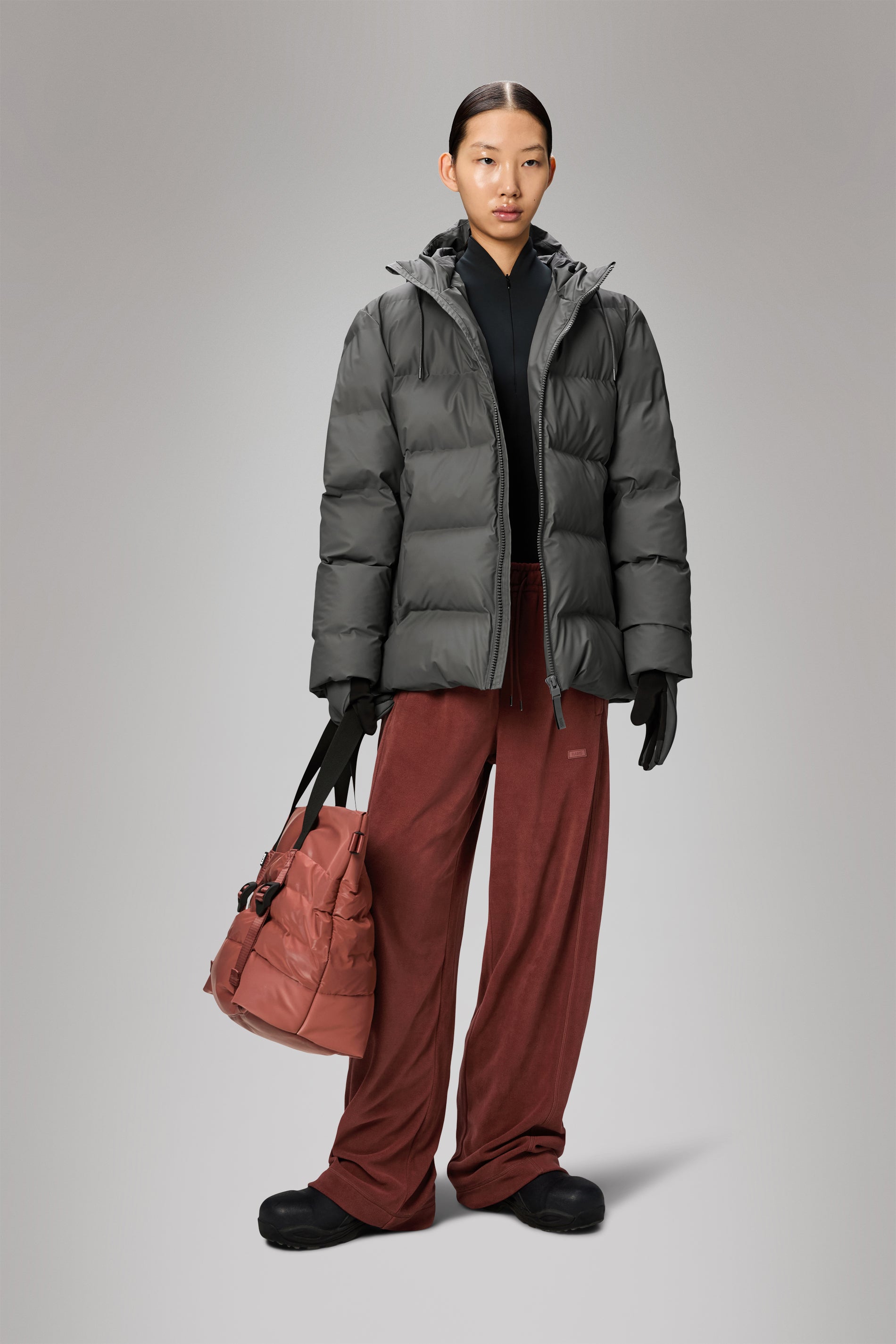 Rains Alta Puffer Jacket Grey Jacket