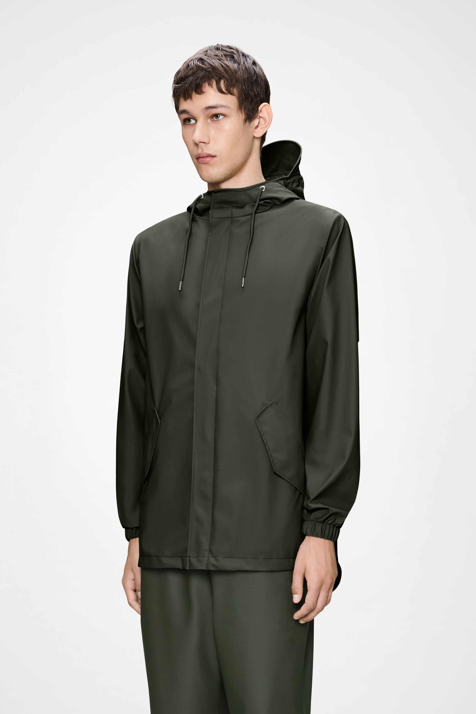 RAINS Fishtail Jacket Green Jacket