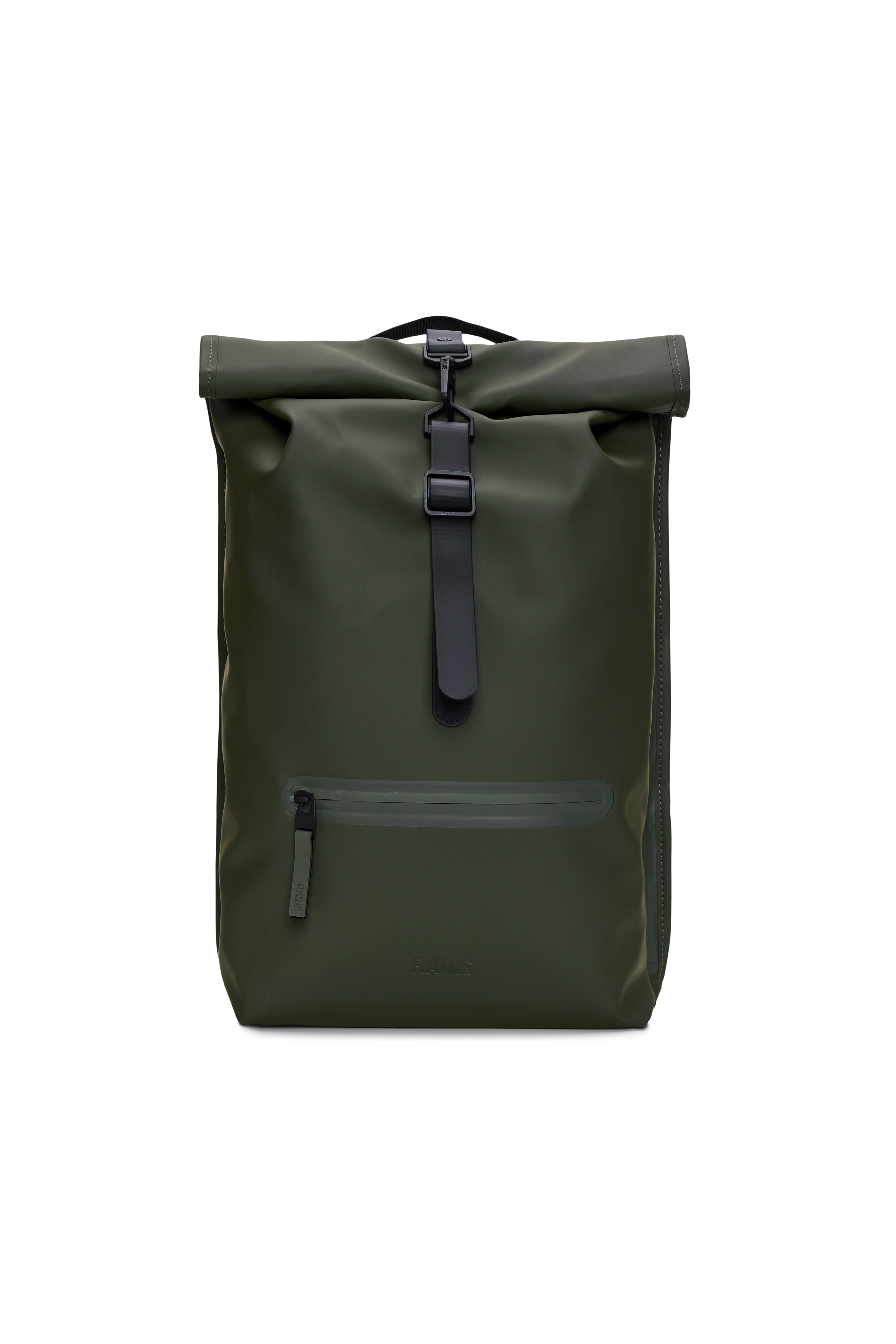 RAINS Rolltop Rucksack Green 19L H48 x D11 x W32 cm Backpack
