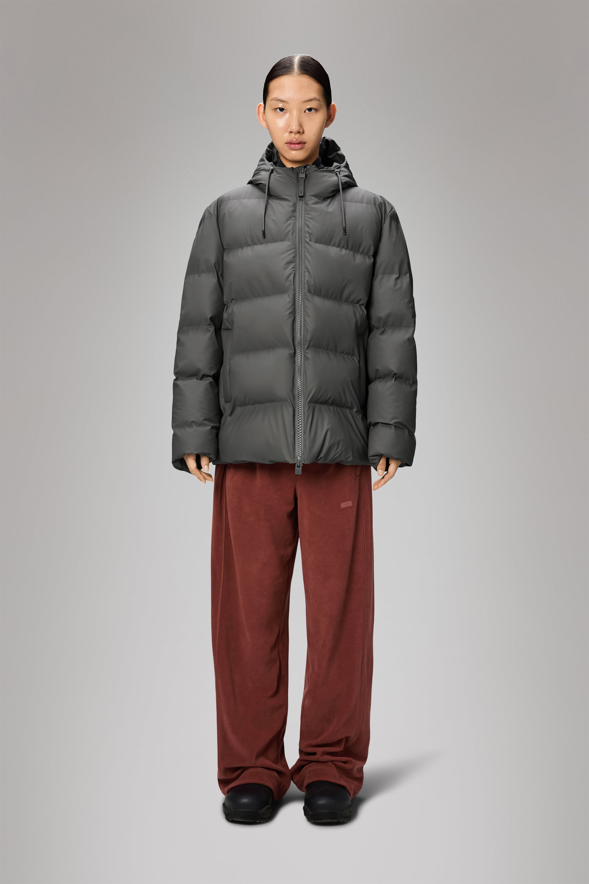 Rains Alta Puffer Jacket Grey Jacket