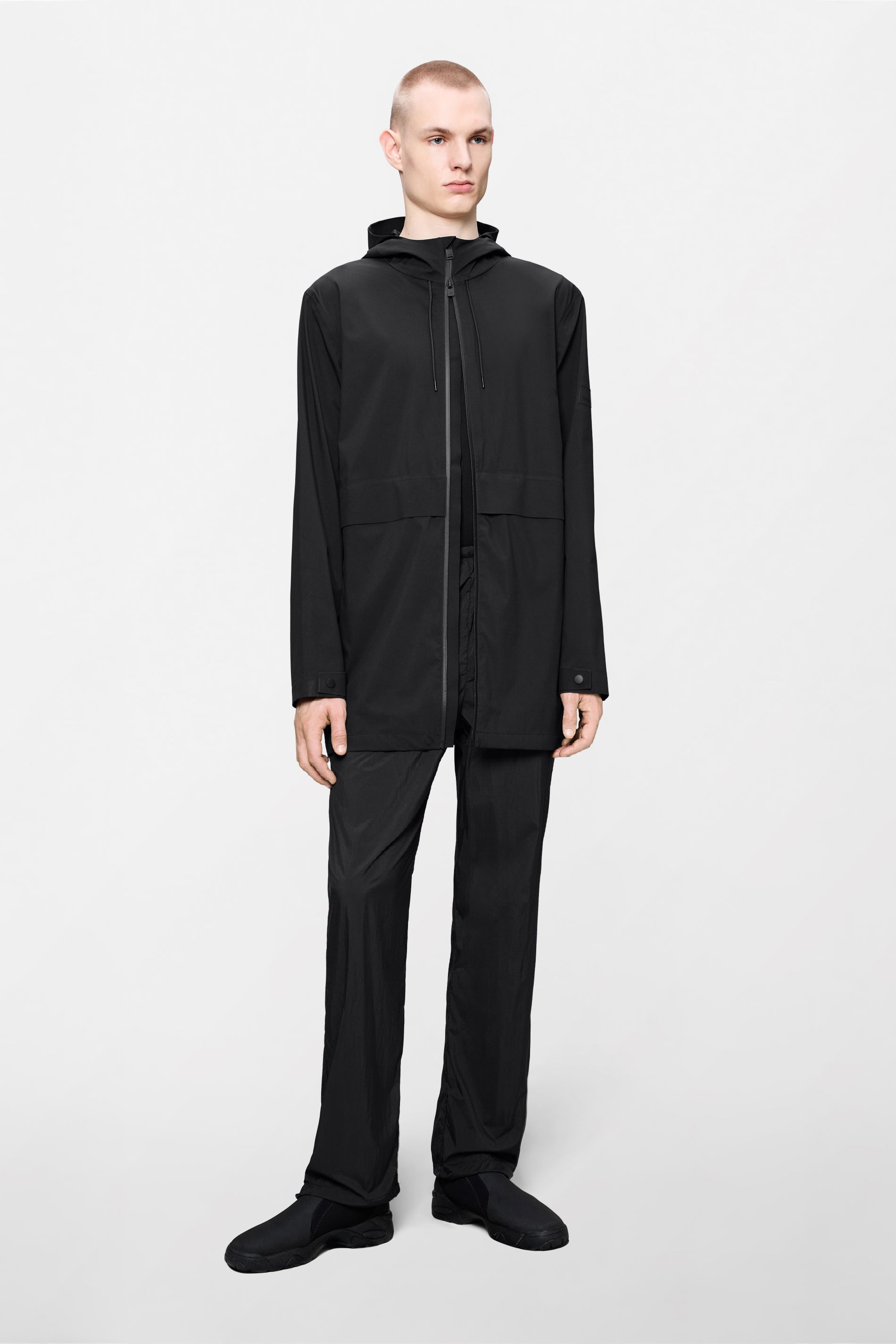 RAINS Suva Hardshell Long Jacket Black Jacket