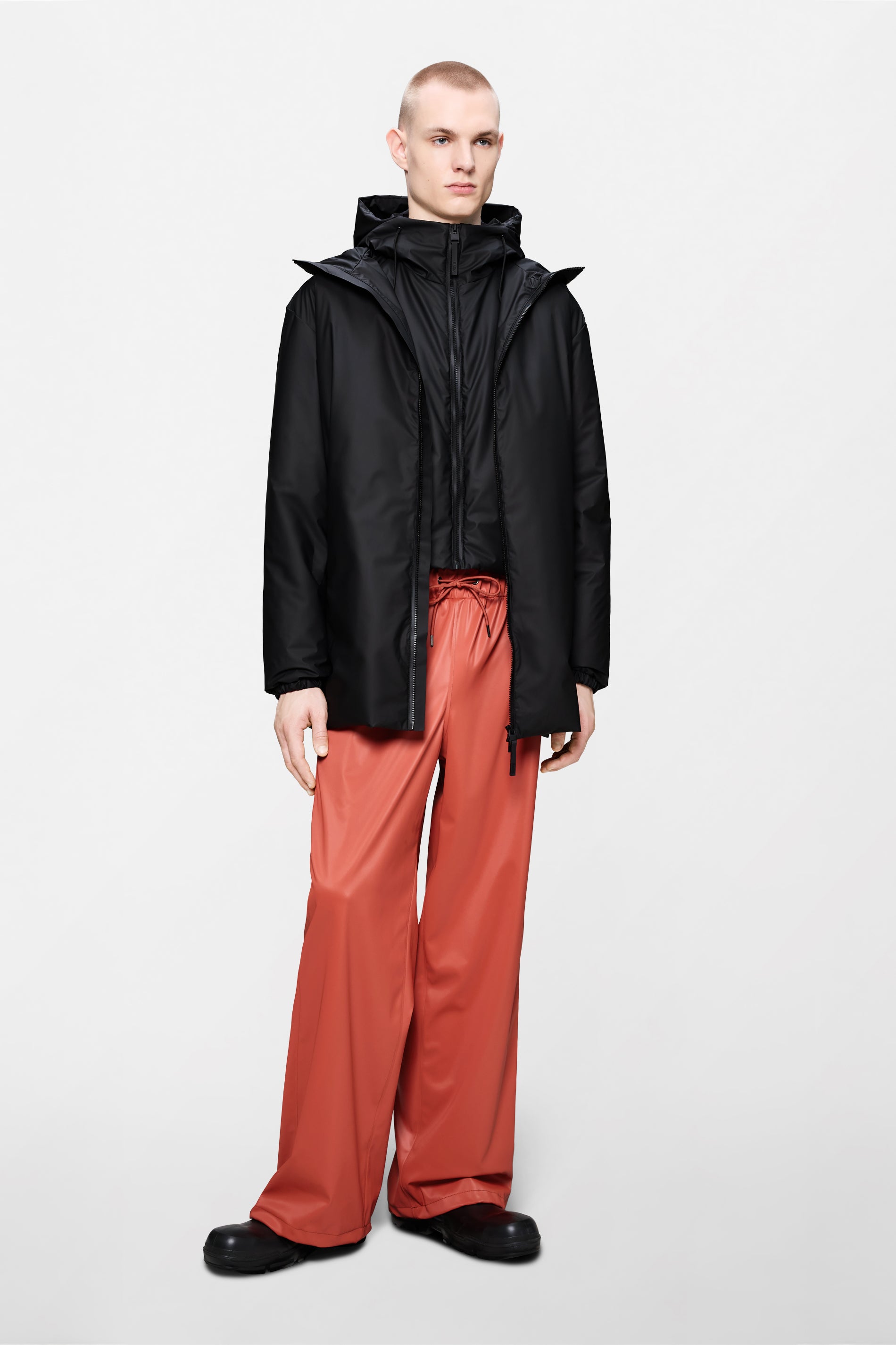 RAINS Lohja Long Insulated Jacket Black Jacket