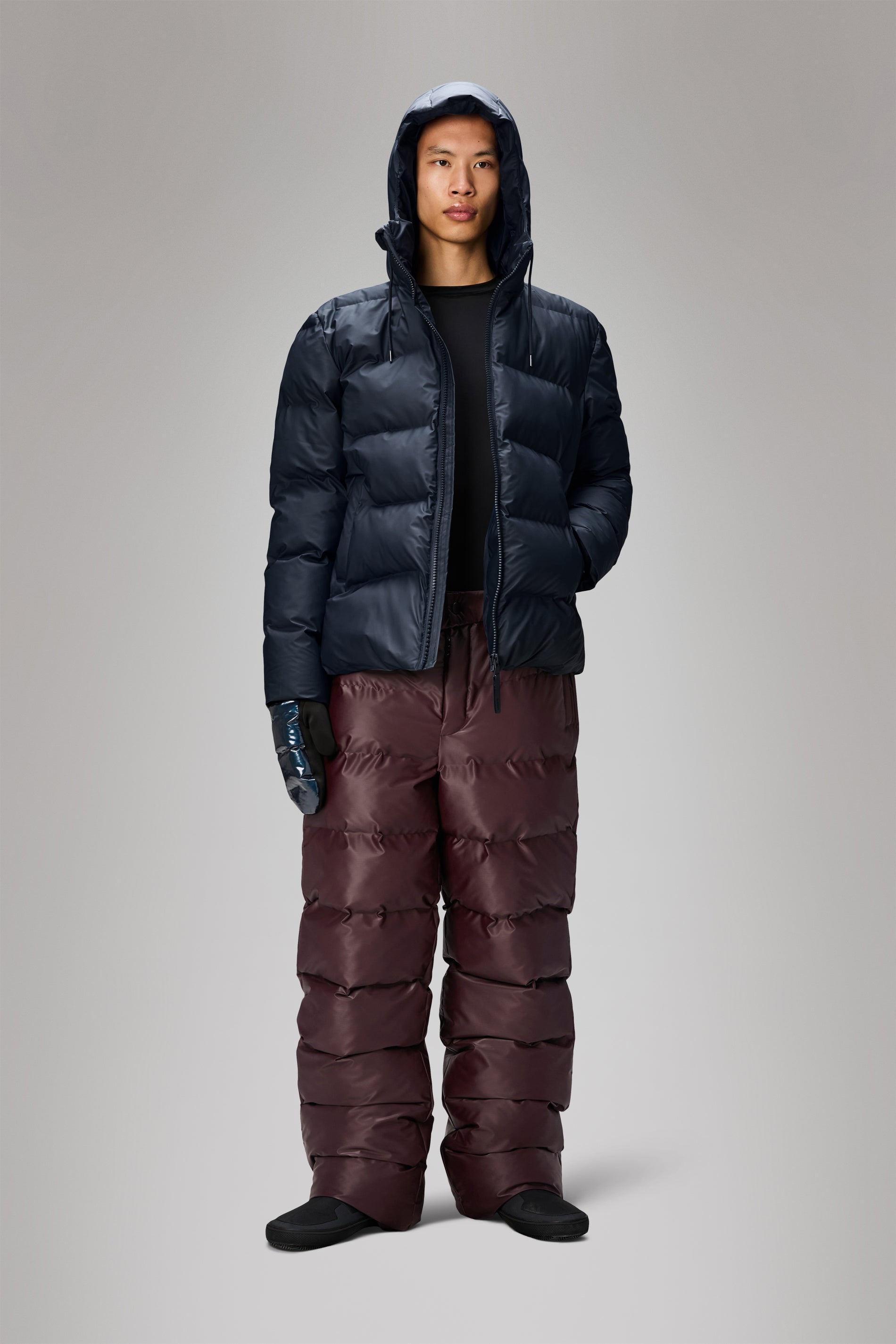 Rains Alta Puffer Jacket Navy Jacket