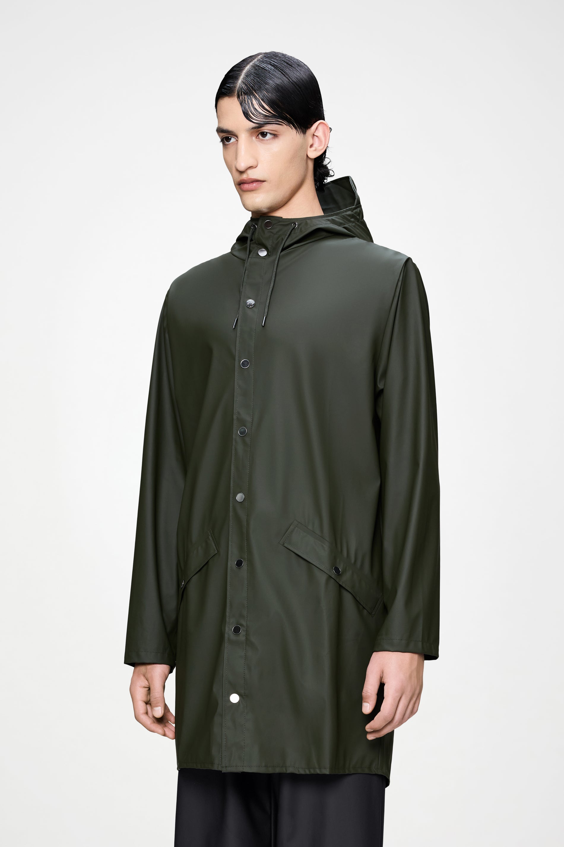 RAINS Long Jacket Green Jacket
