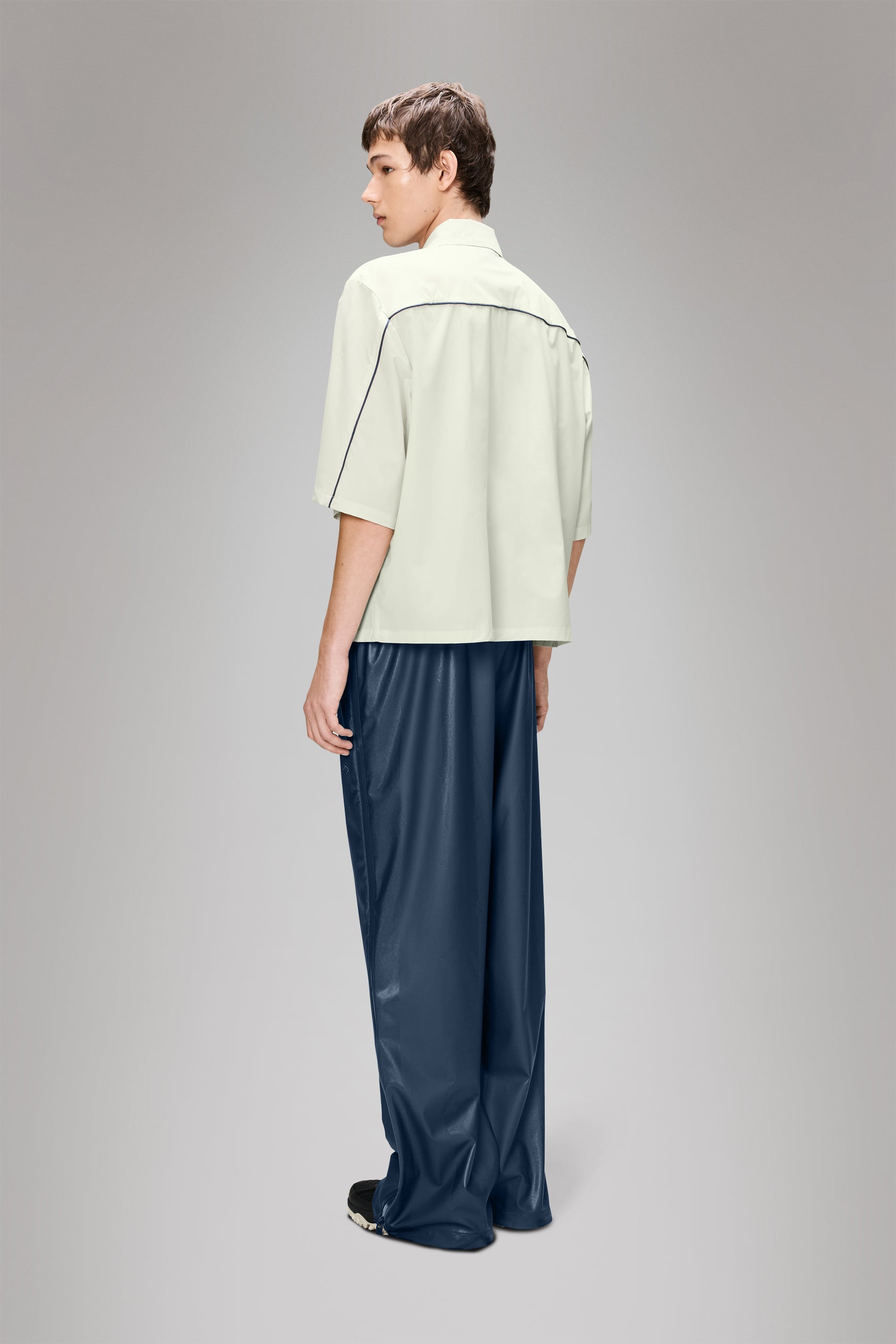 RAINS Rains x Umbro Drill Overshirt Vintage White Short Sleeve