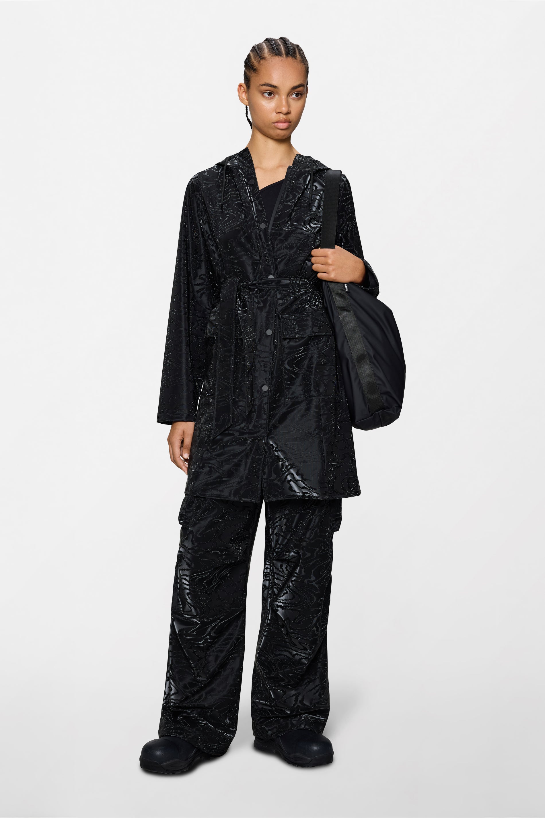 RAINS Curve Long Jacket
 Amp Jacket