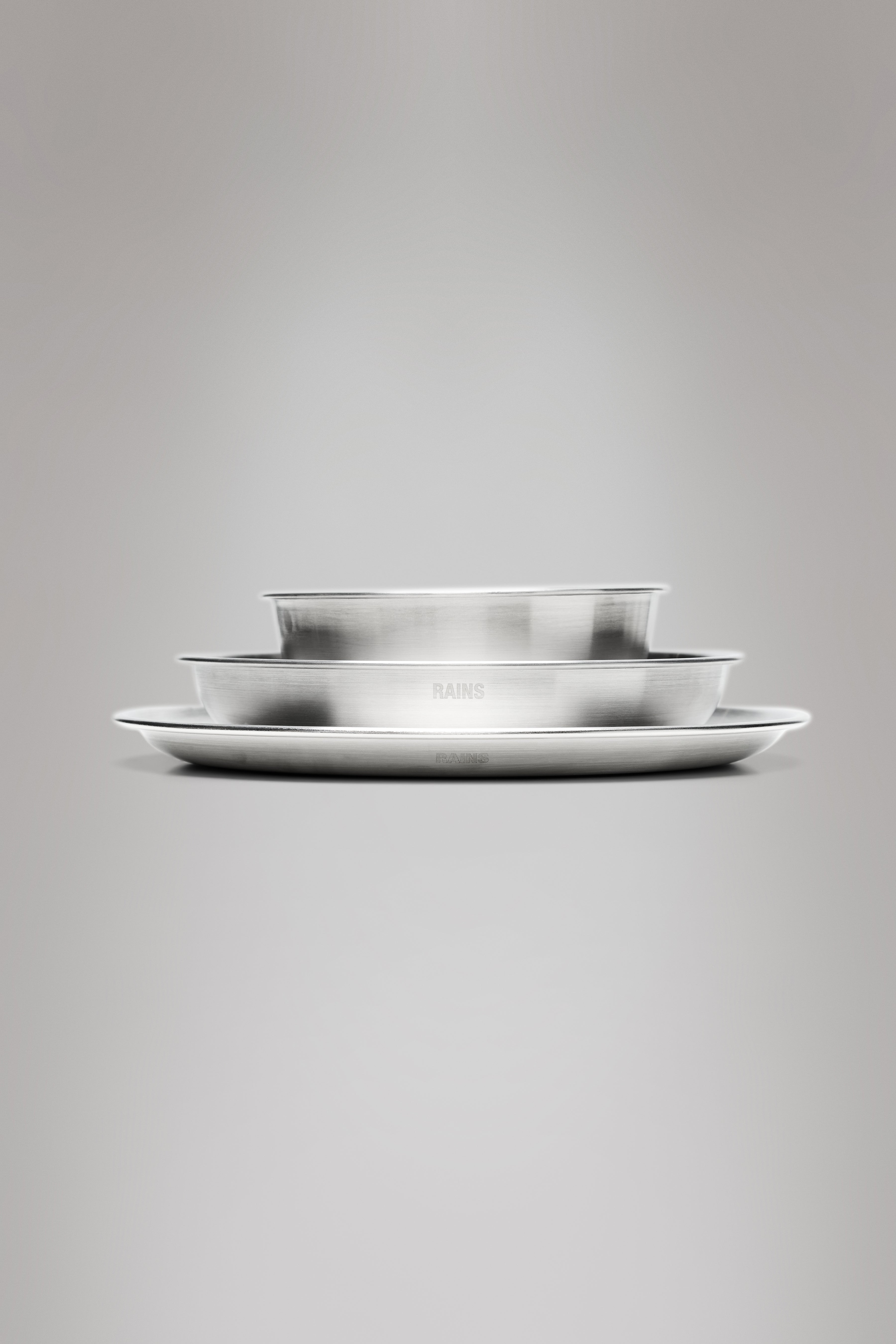 RAINS Stainless Steel 2-Pack Deep Plates Steel Food Storage