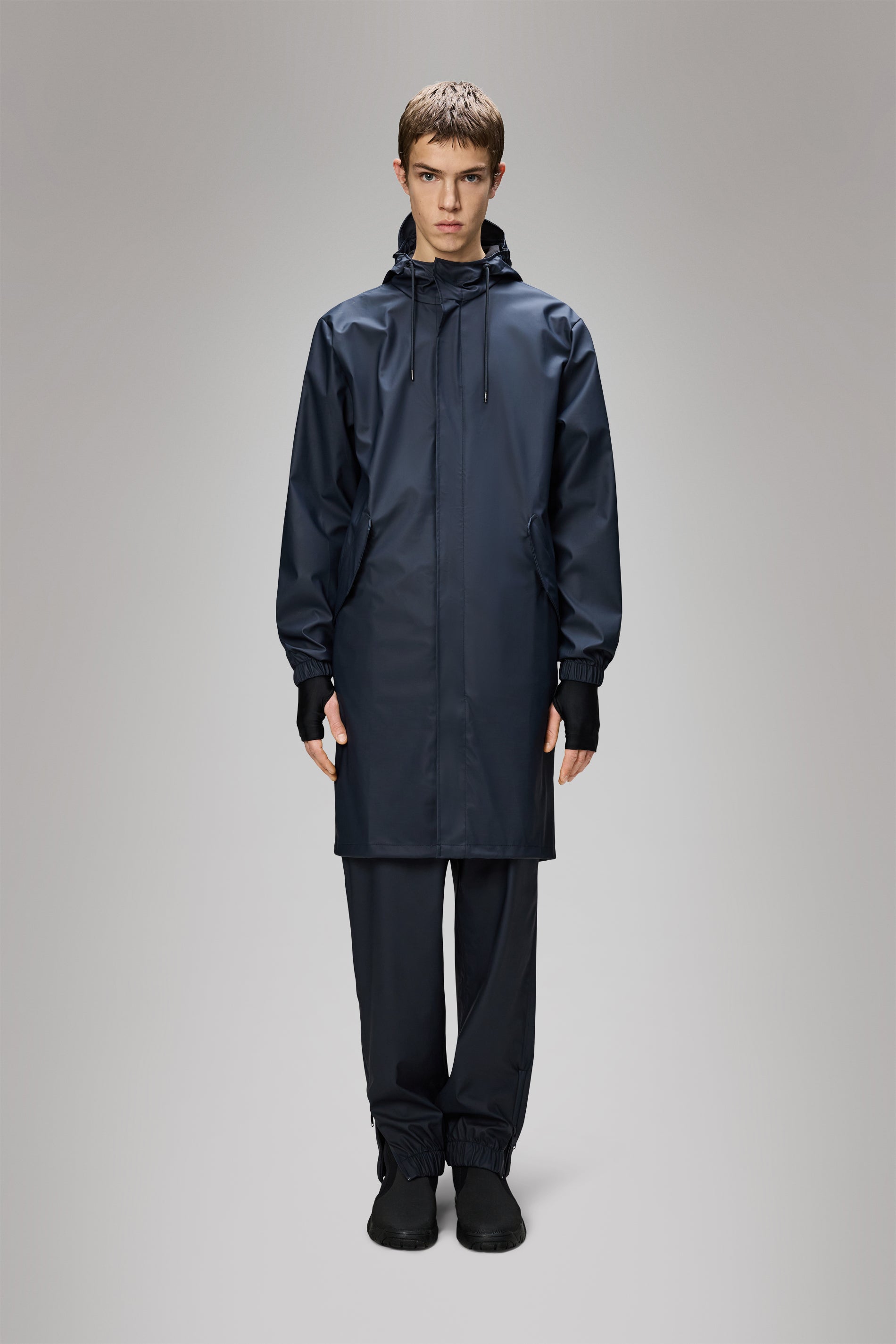 RAINS Fishtail Parka Navy Jacket