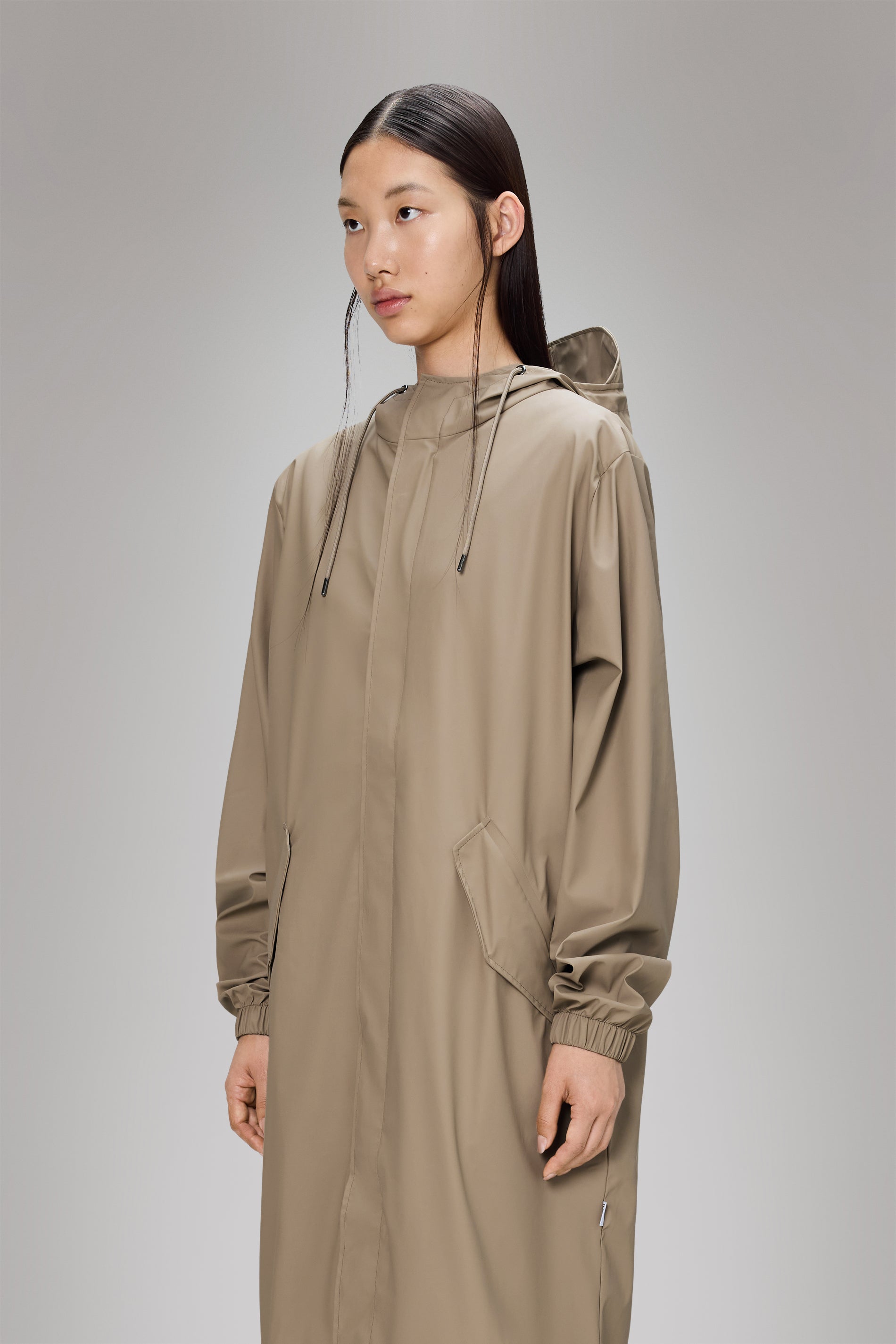 RAINS Fishtail Parka Beige Jacket
