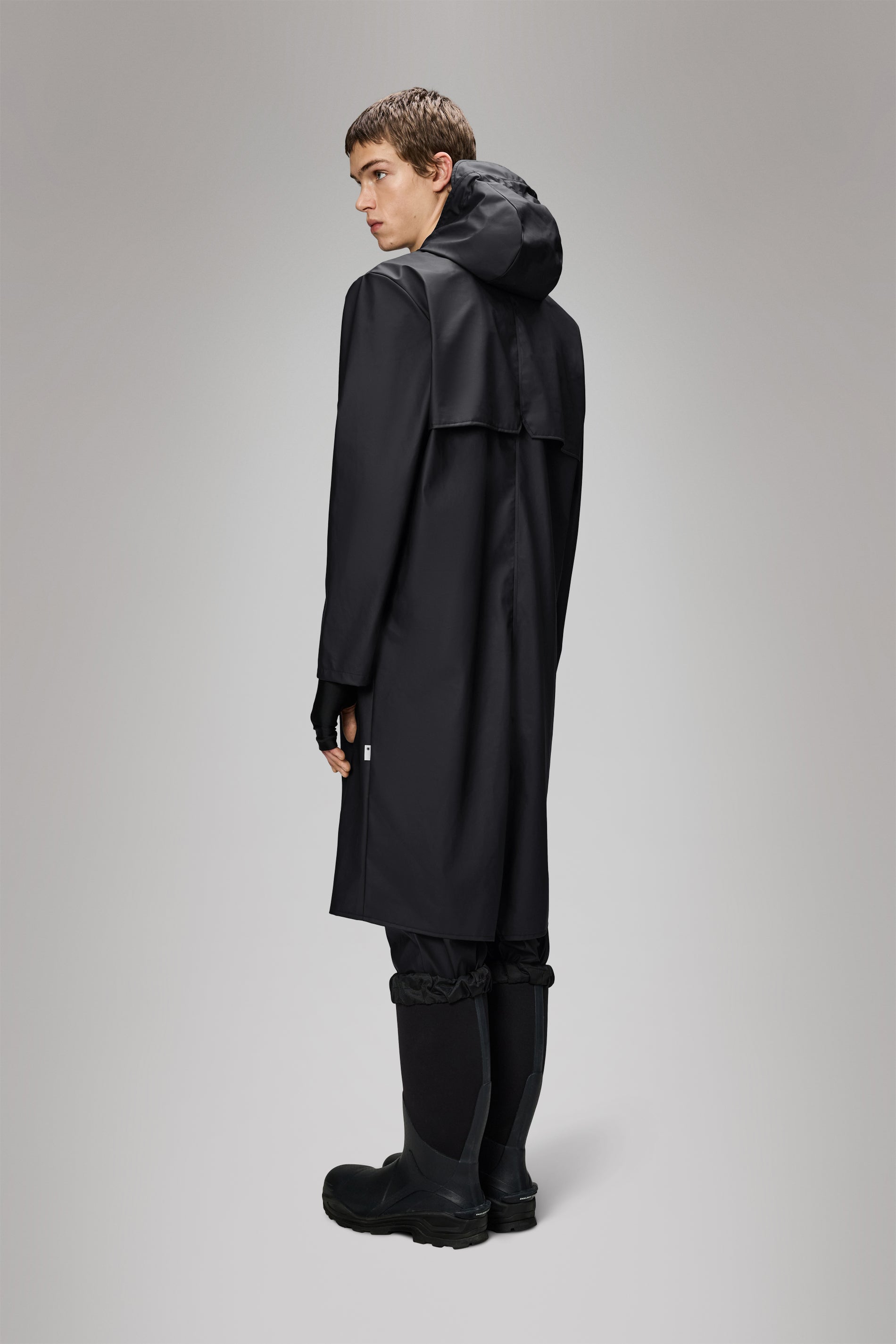 RAINS Longer Jacket Black Jacket