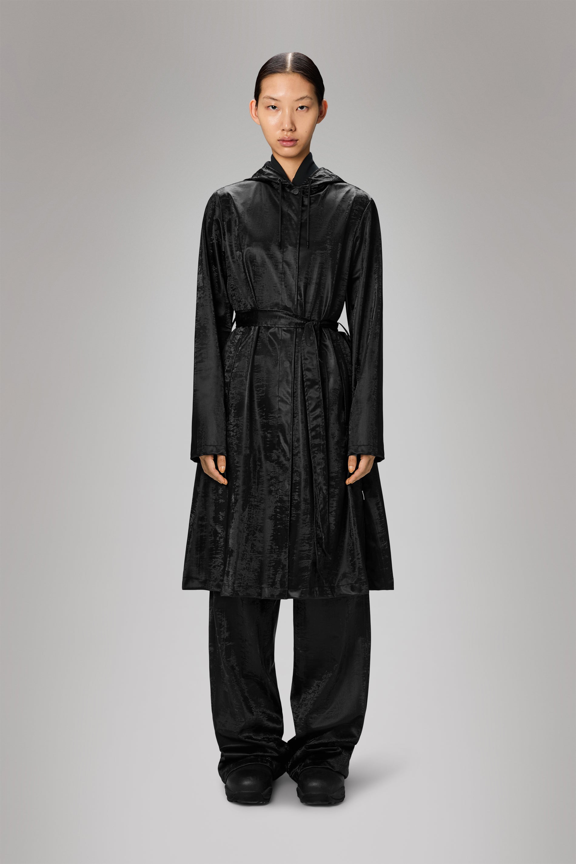 RAINS A-Line Longer W Jacket Coal Jacket