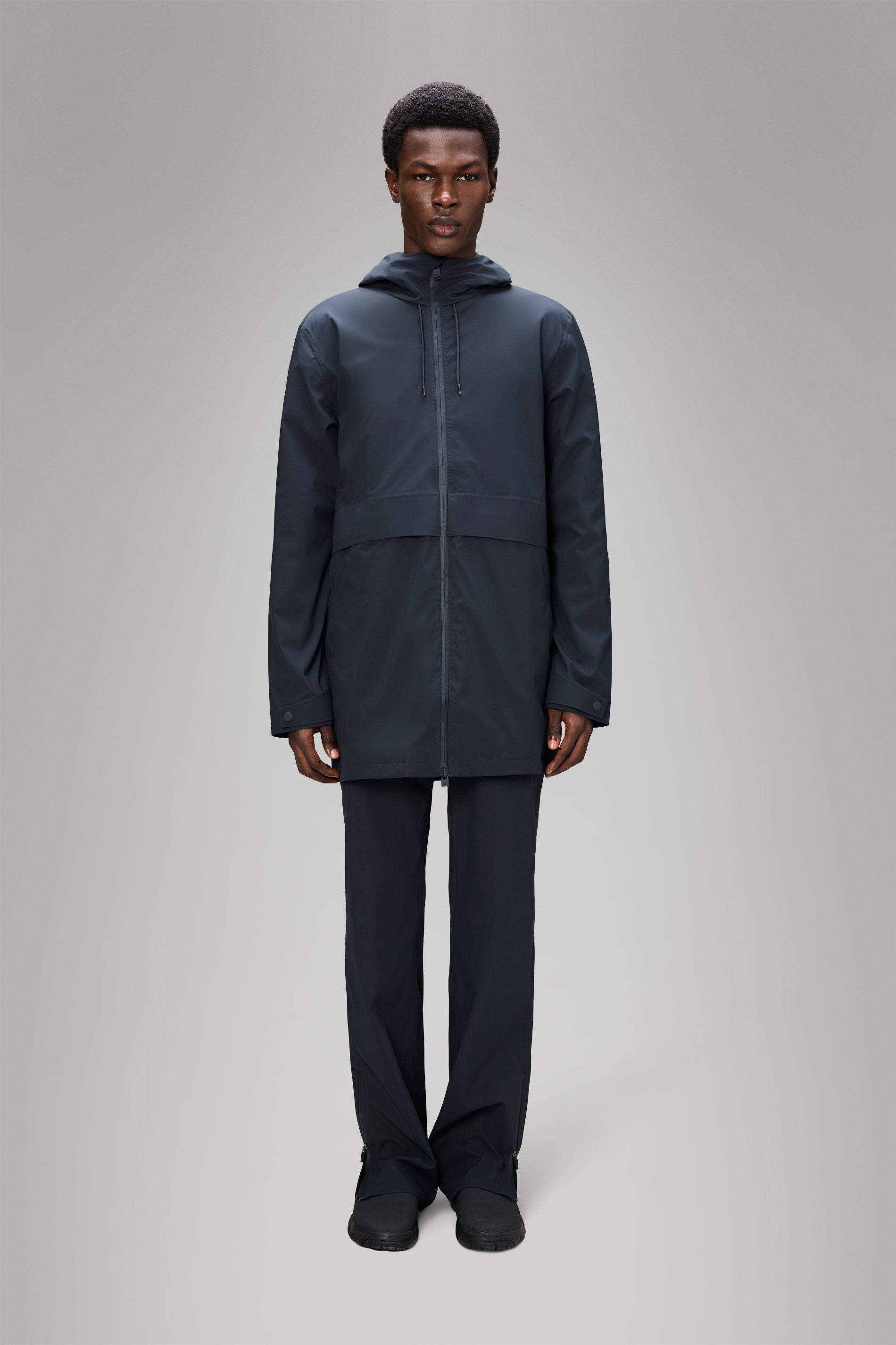 RAINS Suva Hardshell Long Jacket Navy Jacket