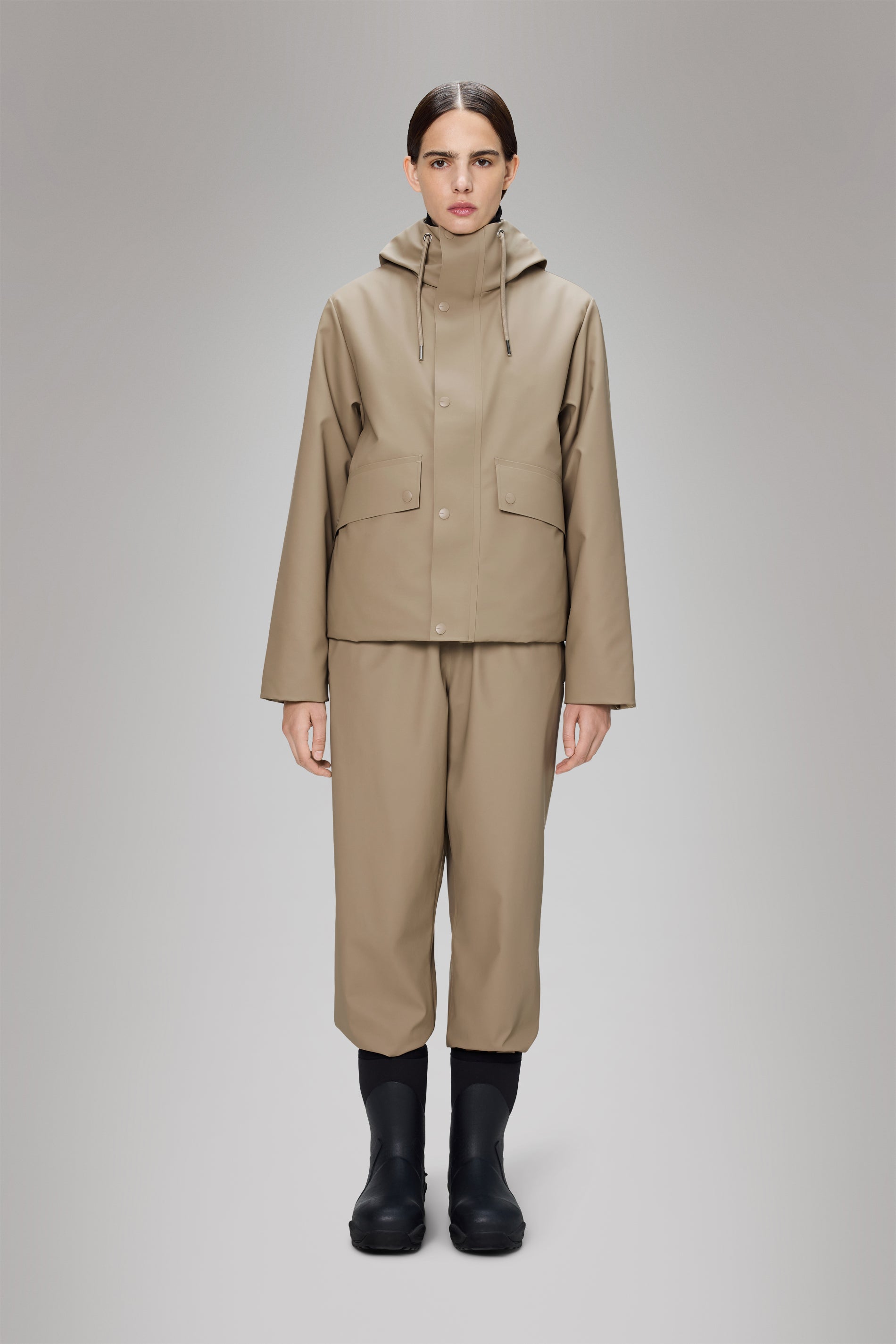 RAINS Nome Short W Parka Beige Jacket