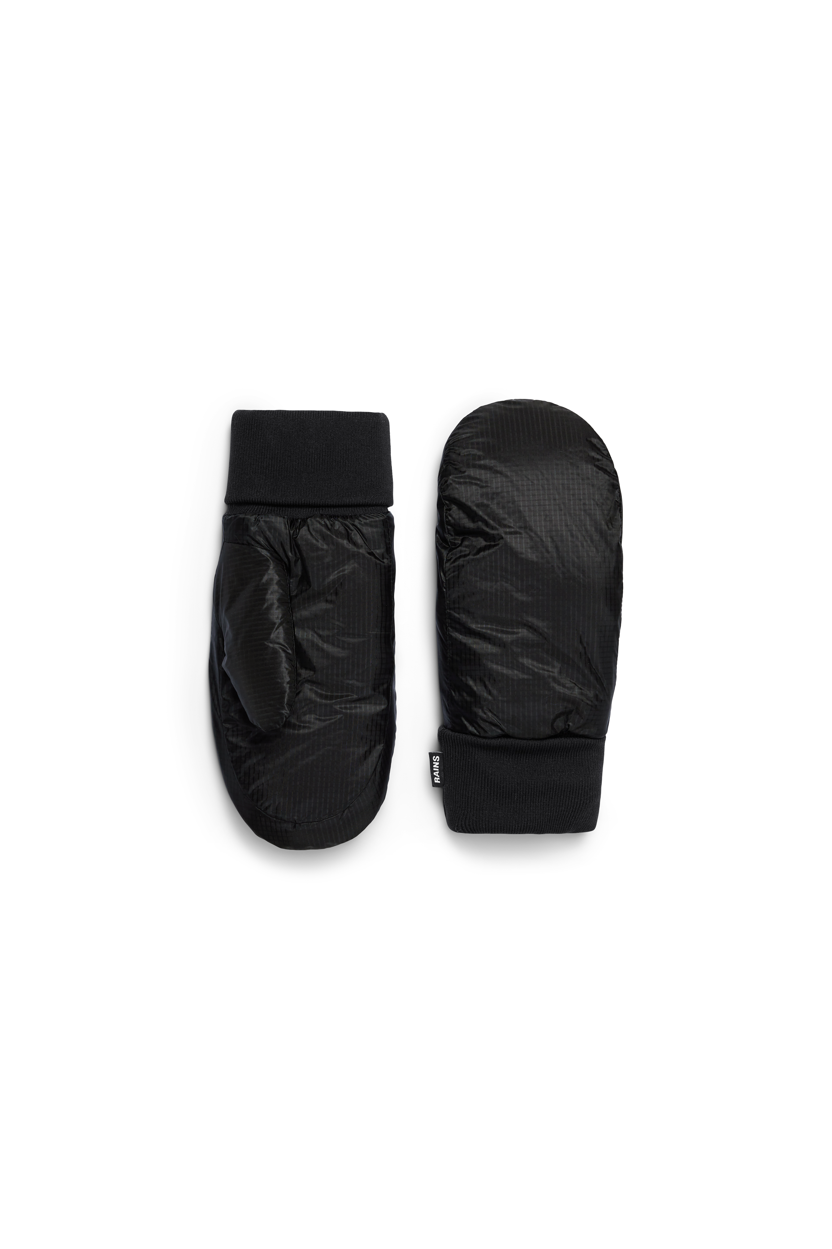 RAINS Puffer Mittens Ripstop Black Gloves