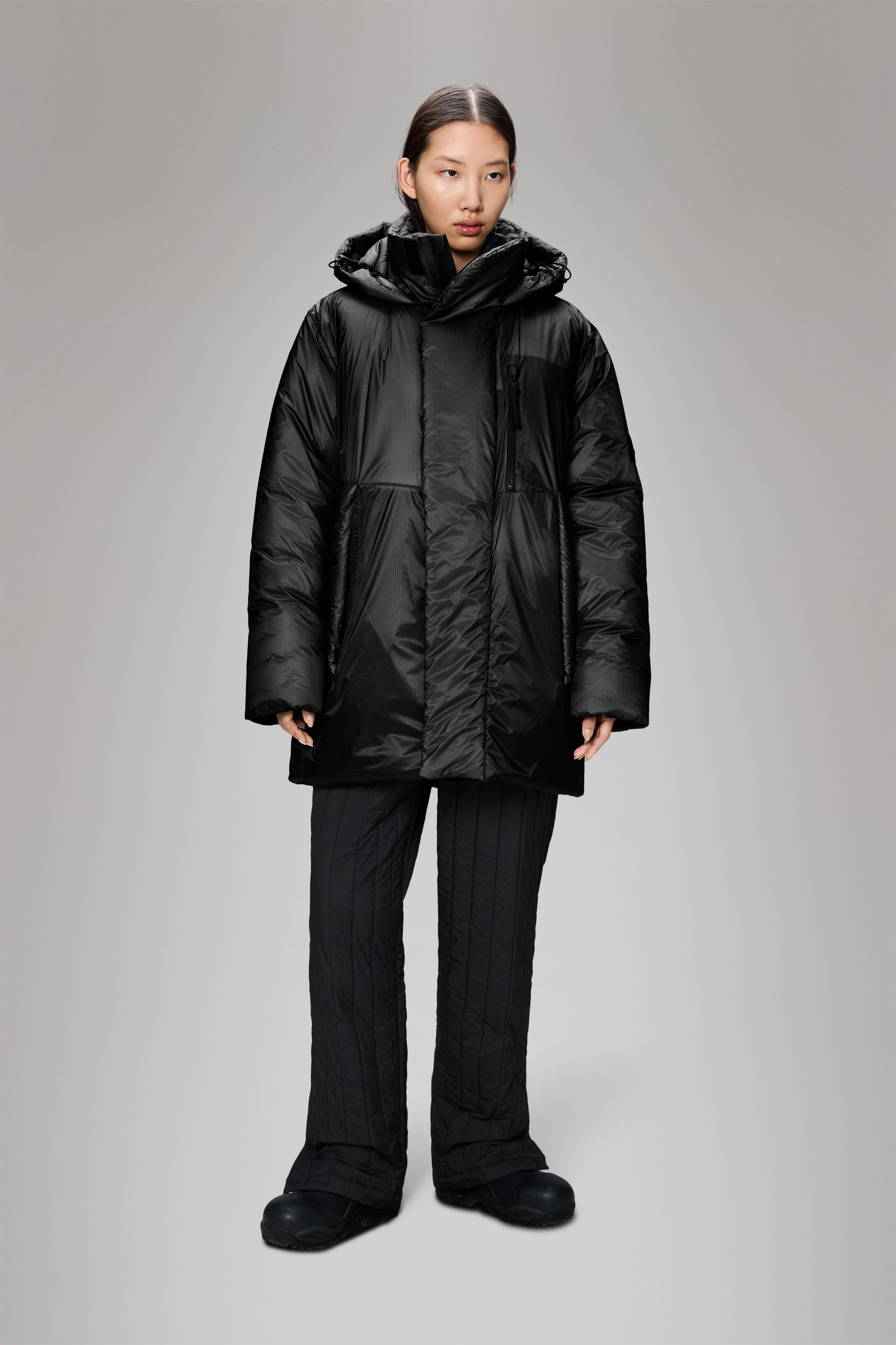 Rains Torna Insulated Long Jacket Black Jacket
