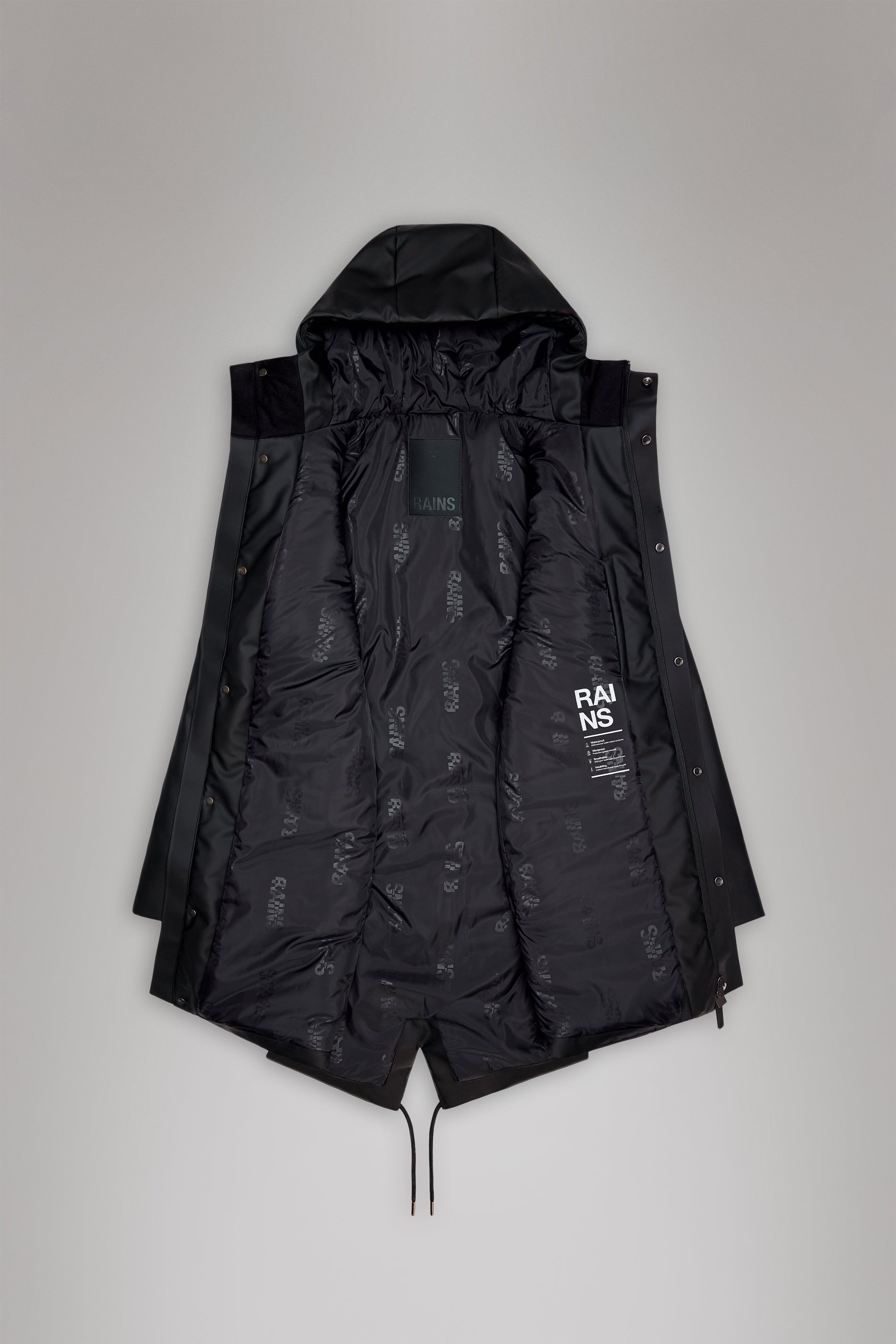 Rains Nome Long Parka Green Jacket