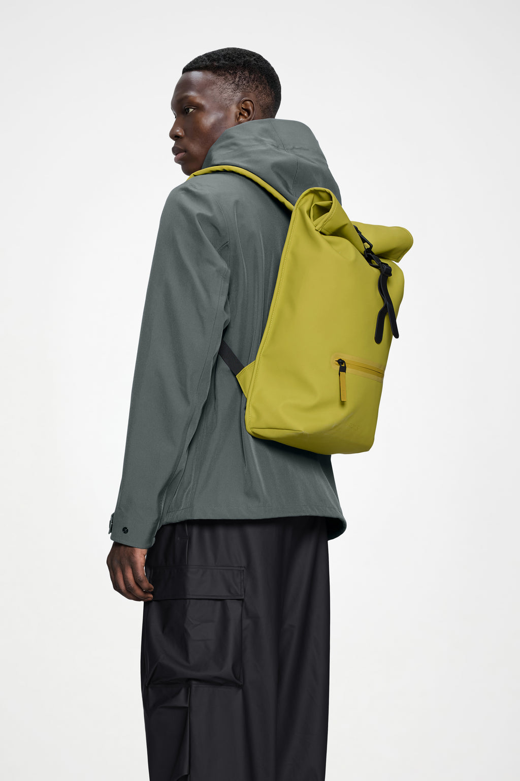 Rains® Rolltop Rucksack in Black for $180